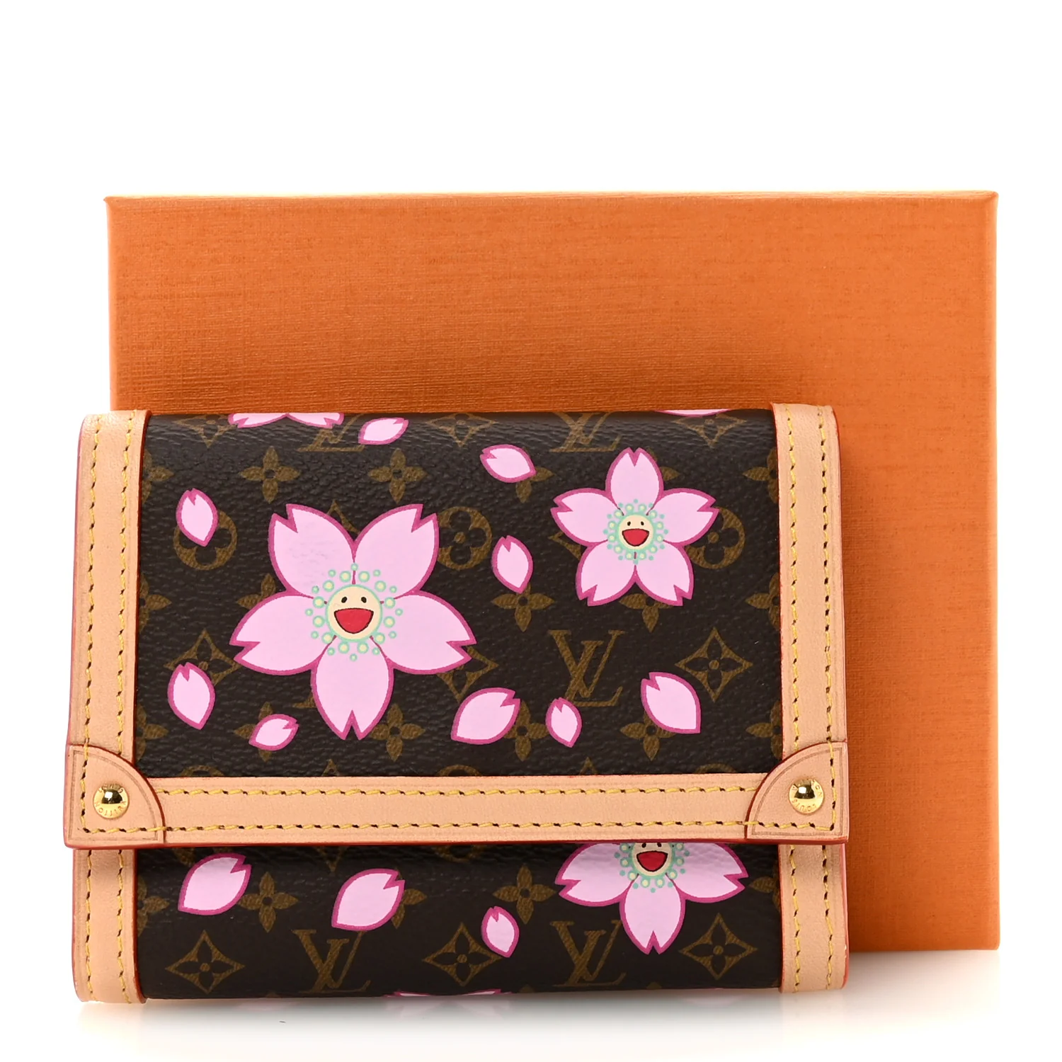 LV X TM Monogram Cherry Blossom Victorine Wallet Sakura Brown - Image 7