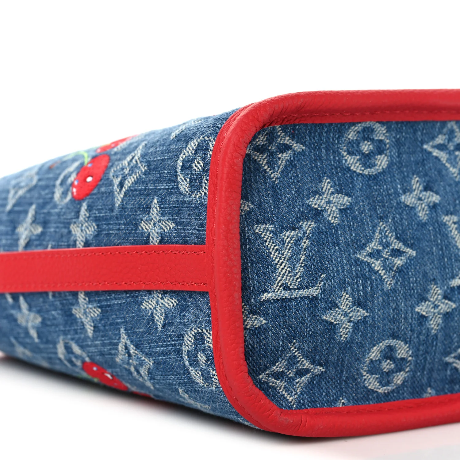 LV X TM Monogram Denim Cerises Neverfull Inside Out BB - Image 10