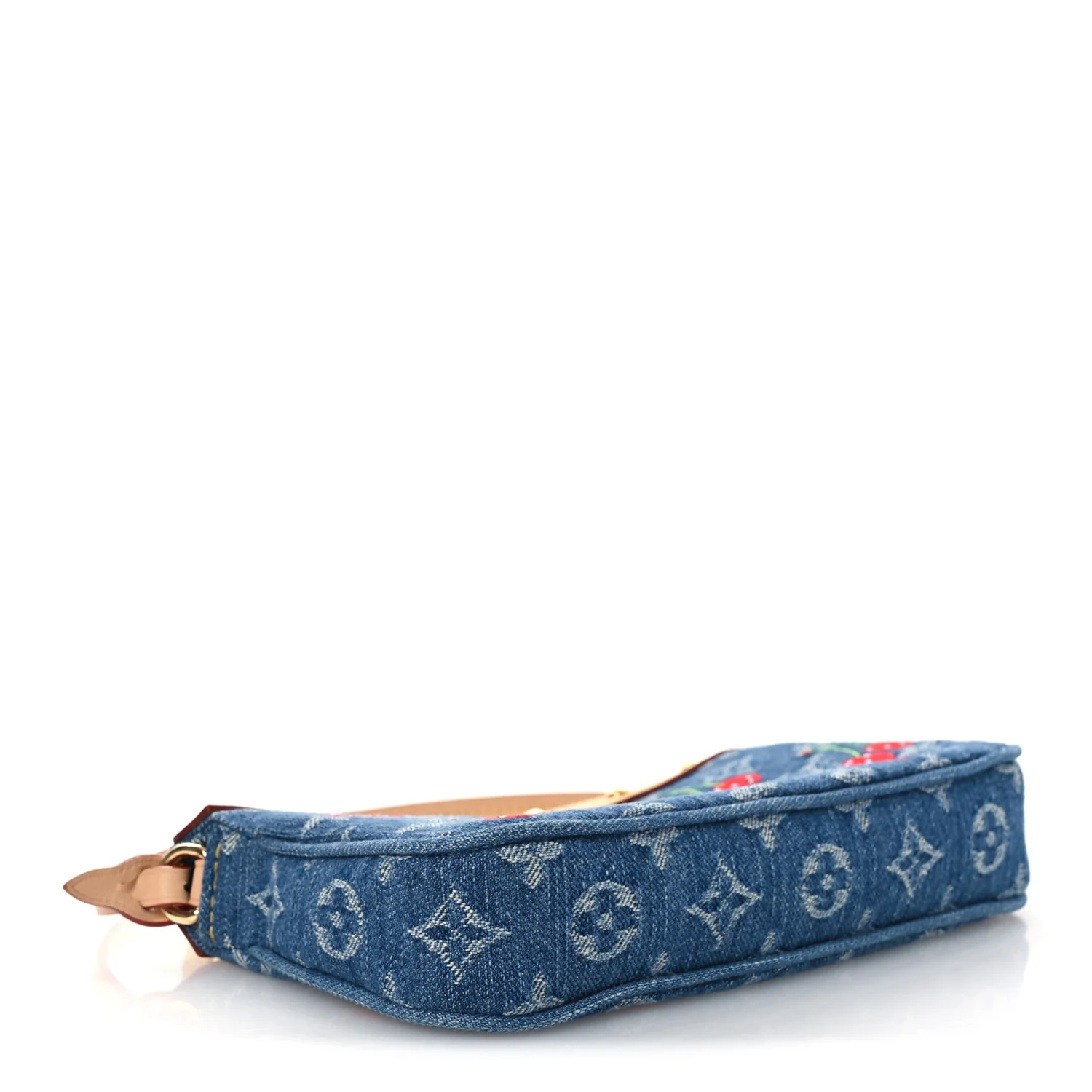 LV X TM Monogram Denim Cerises Pochette Accessories Blue - Image 4