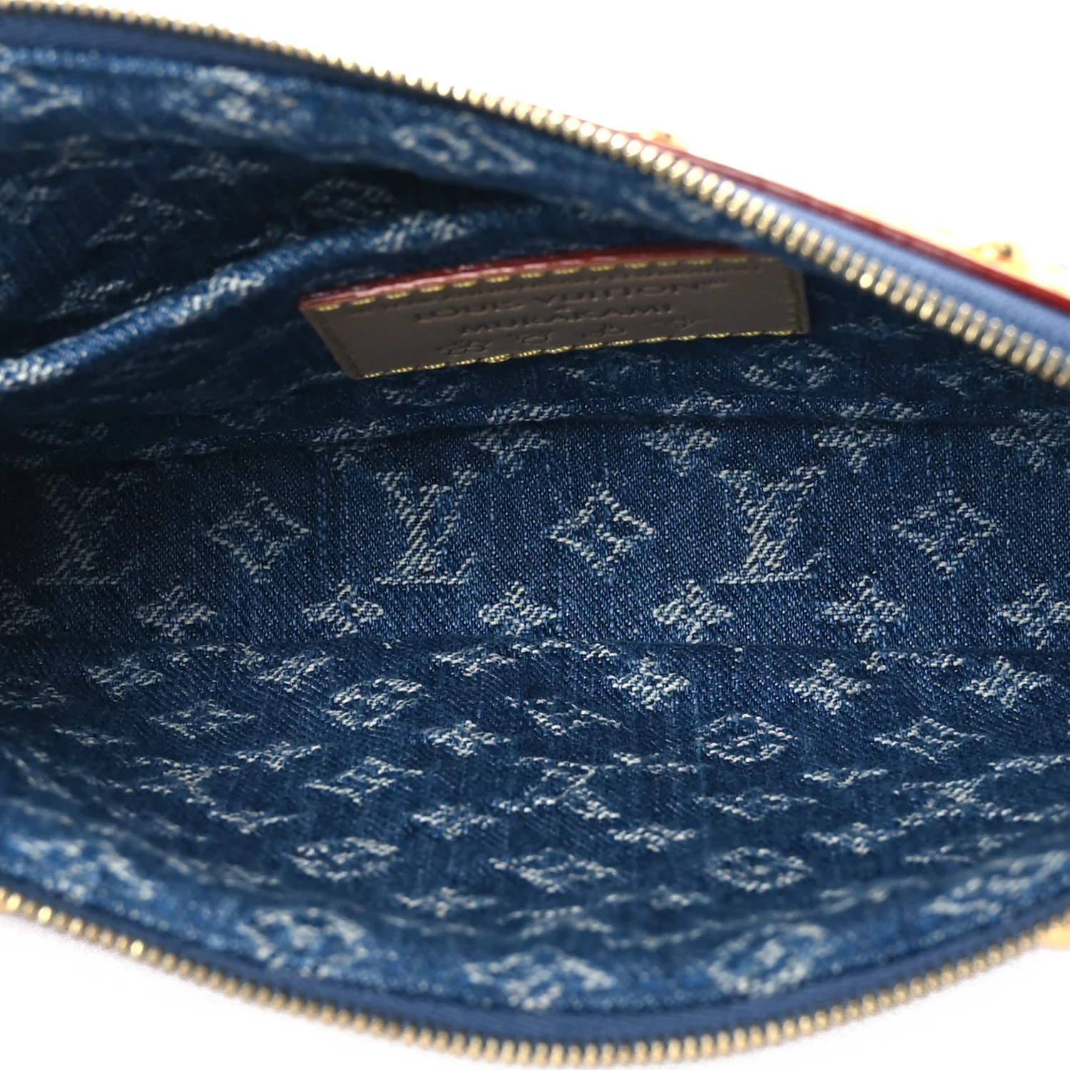 LV X TM Monogram Denim Cerises Pochette Accessories Blue - Image 5