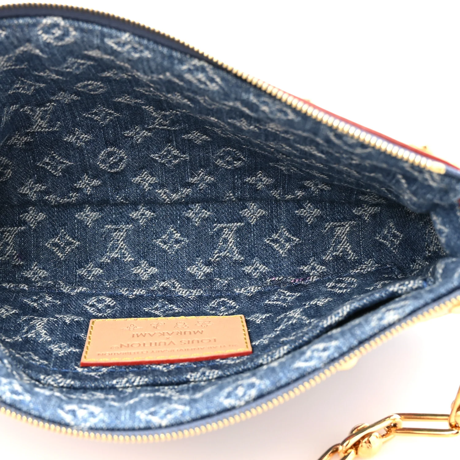 LV X TM Monogram Denim Cerises Pochette Accessories Blue - Image 5