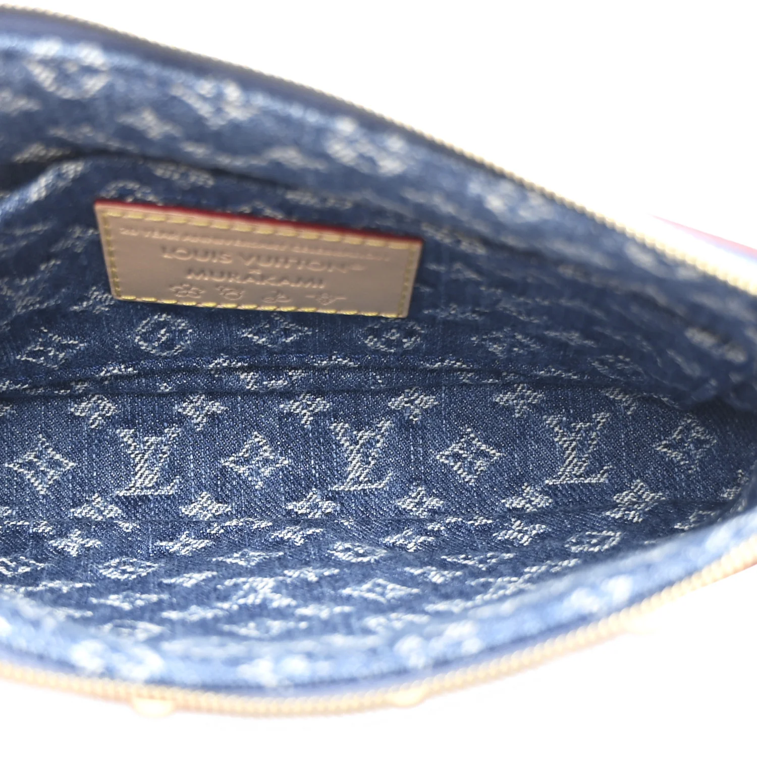 LV X TM Monogram Denim Cerises Pochette Accessories Blue - Image 5