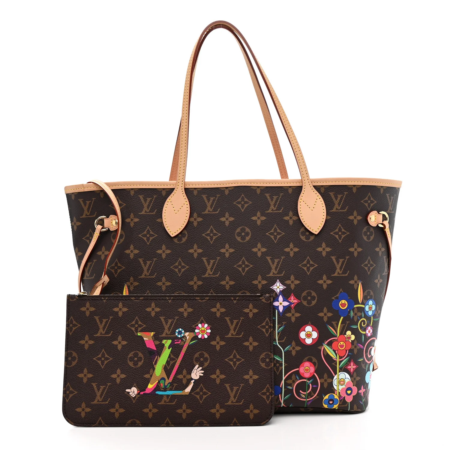 LV X TM Monogram Flowers Neverfull MM - Image 3