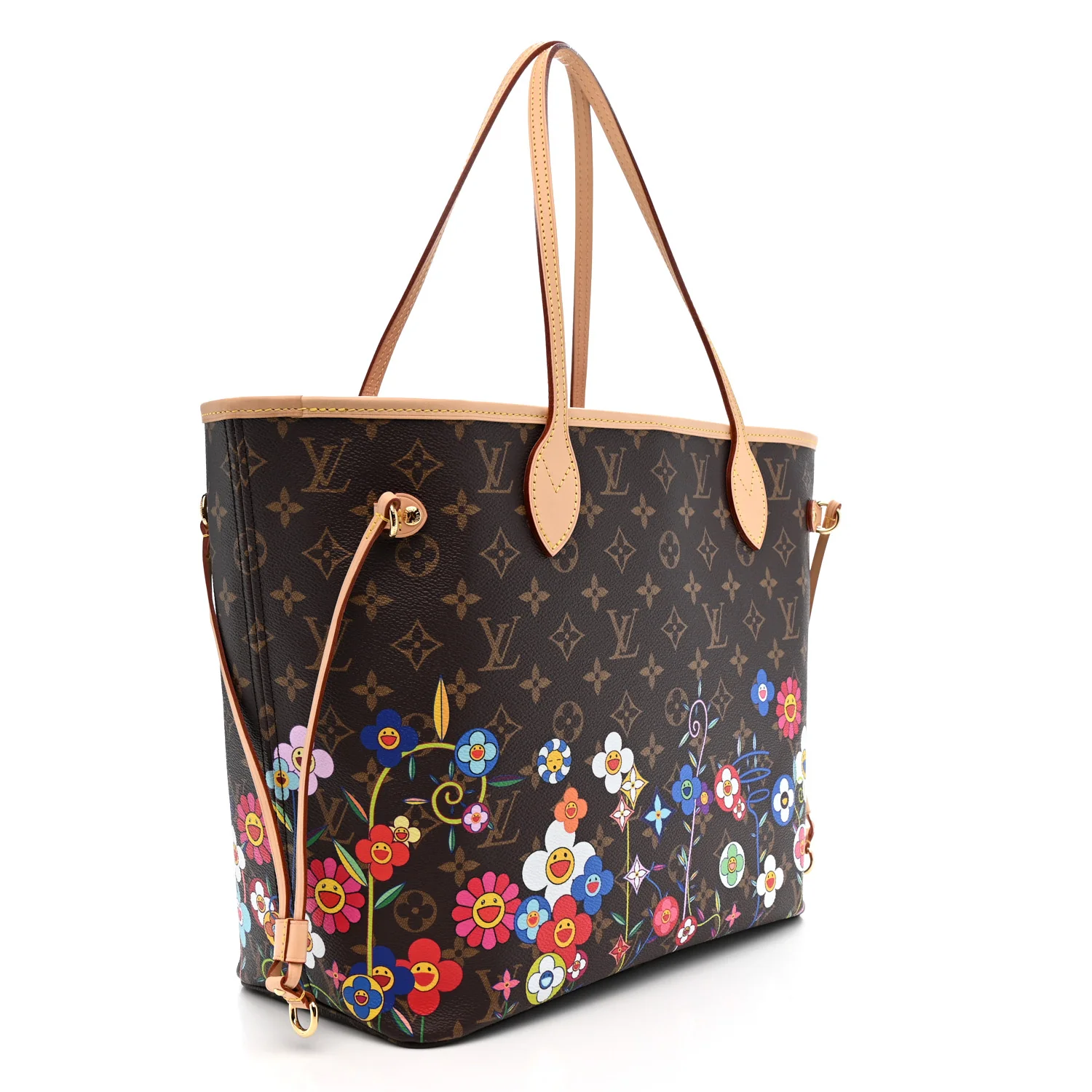 LV X TM Monogram Flowers Neverfull MM - Image 4
