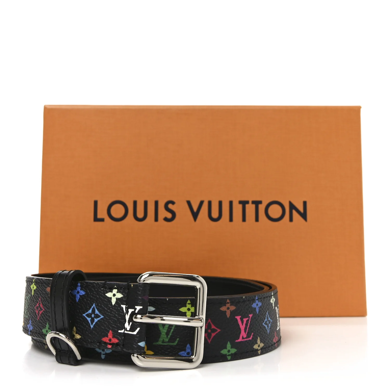 LV X TM Monogram Multicolor 30mm Belt 85 34 Black - Image 5