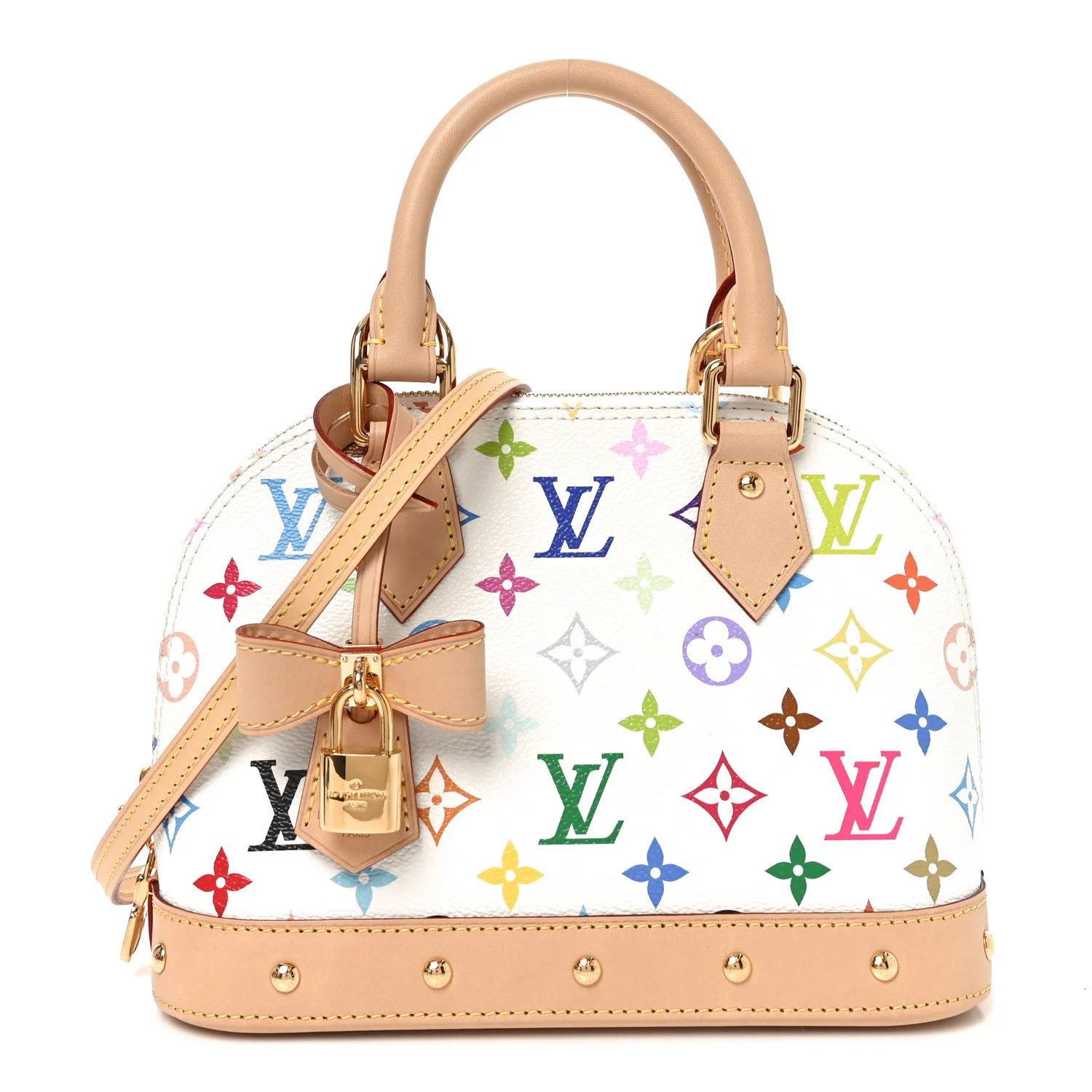 LV x TM Monogram Multicolor Alma BB White