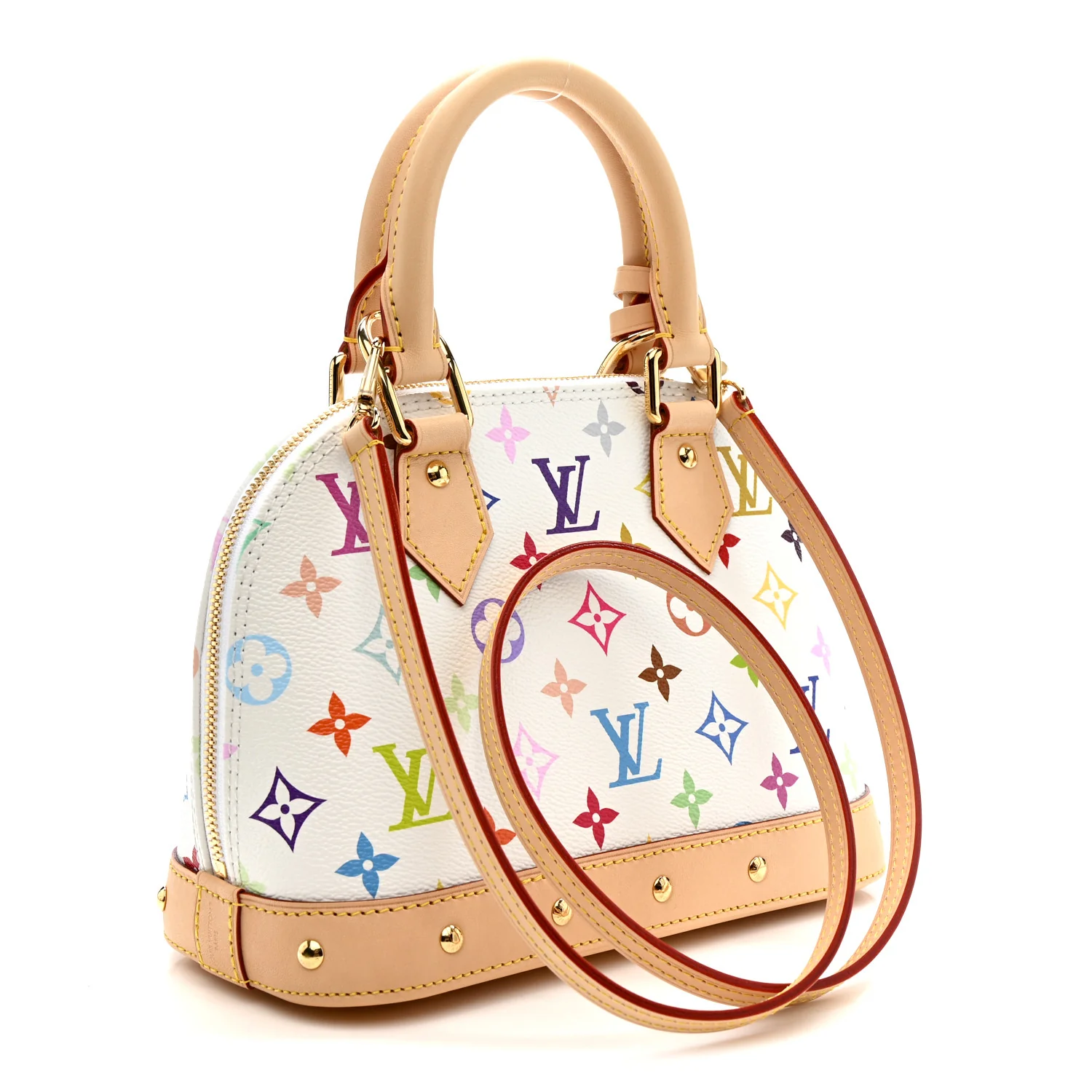 LV x TM Monogram Multicolor Alma BB White - Image 3