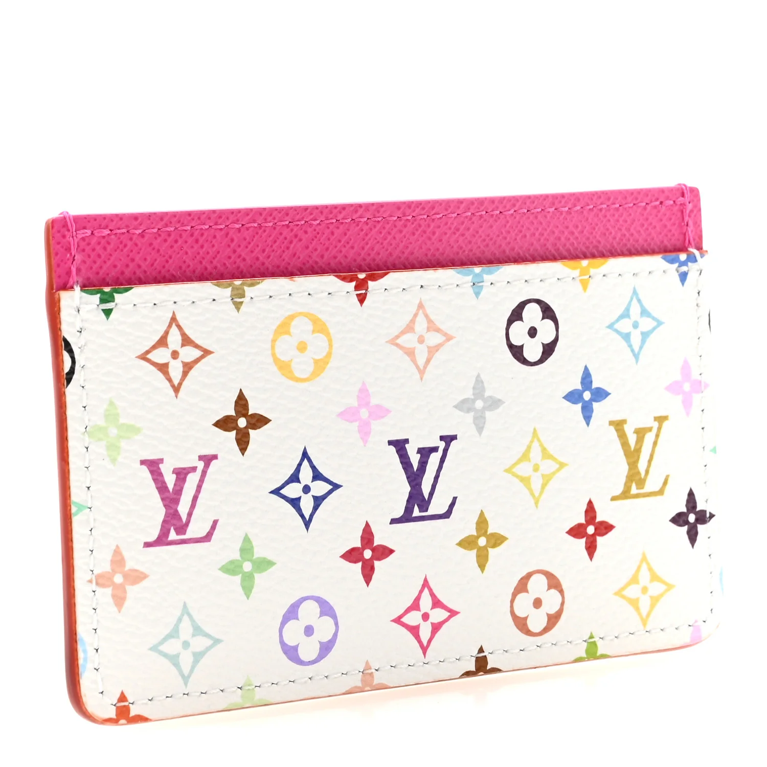 LV X TM Monogram Multicolor Card Holder Kawaii Pink - Image 3