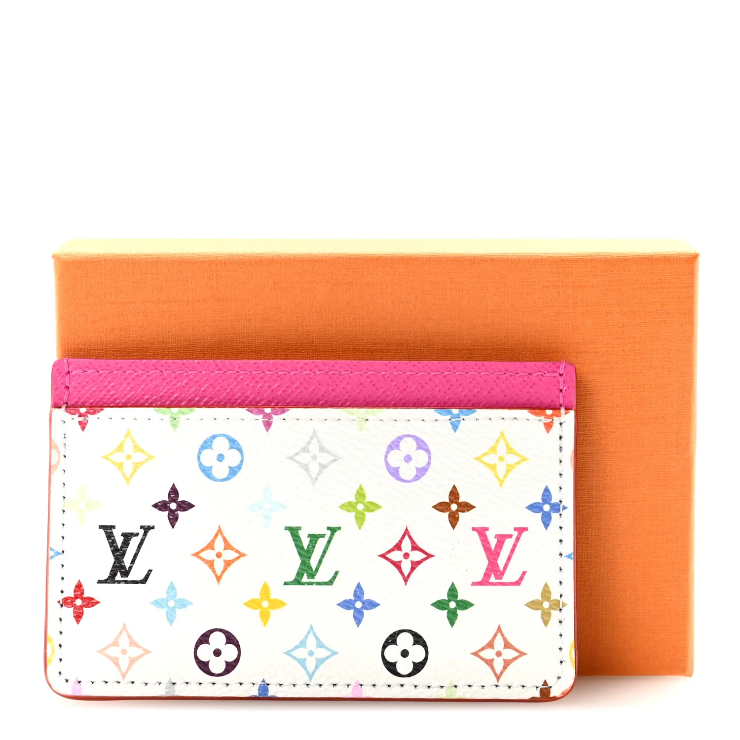 LV X TM Monogram Multicolor Card Holder Kawaii Pink - Image 7