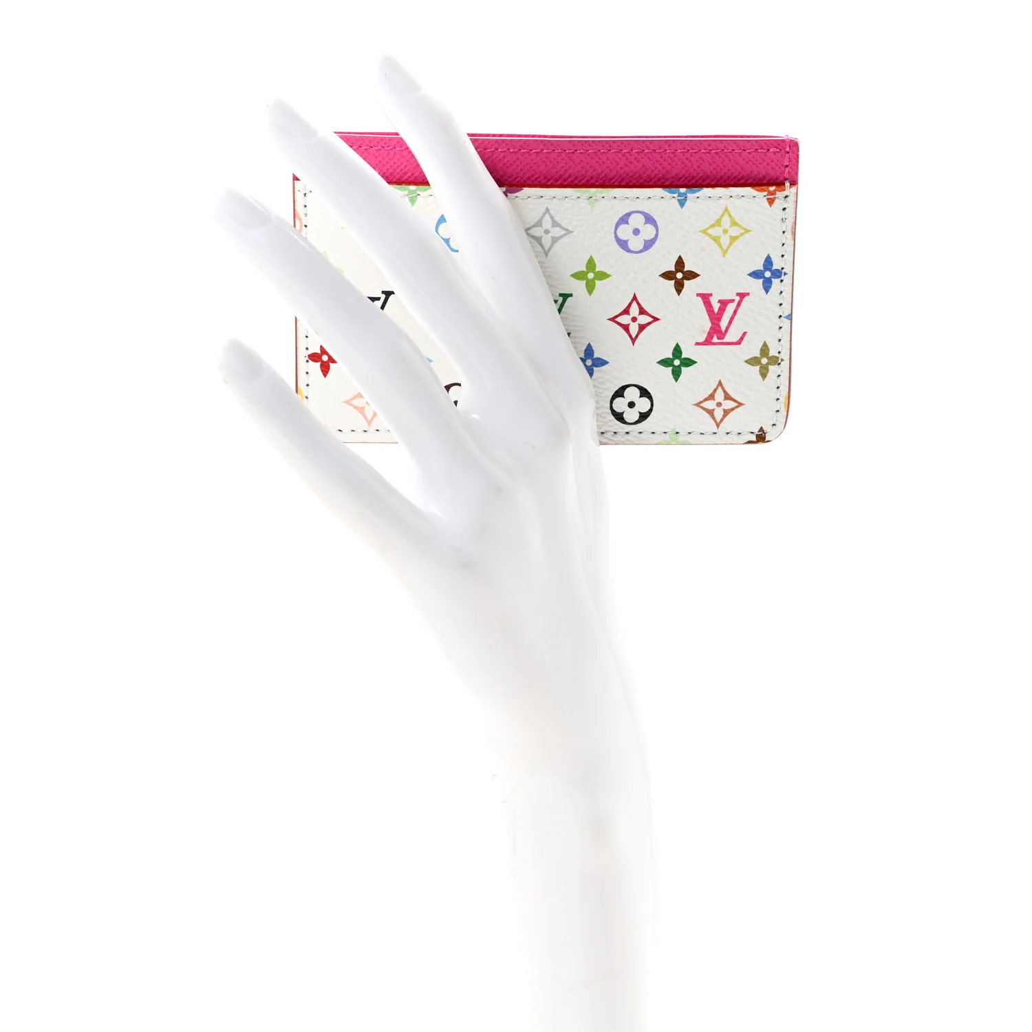 LV X TM Monogram Multicolor Card Holder Kawaii Pink - Image 2