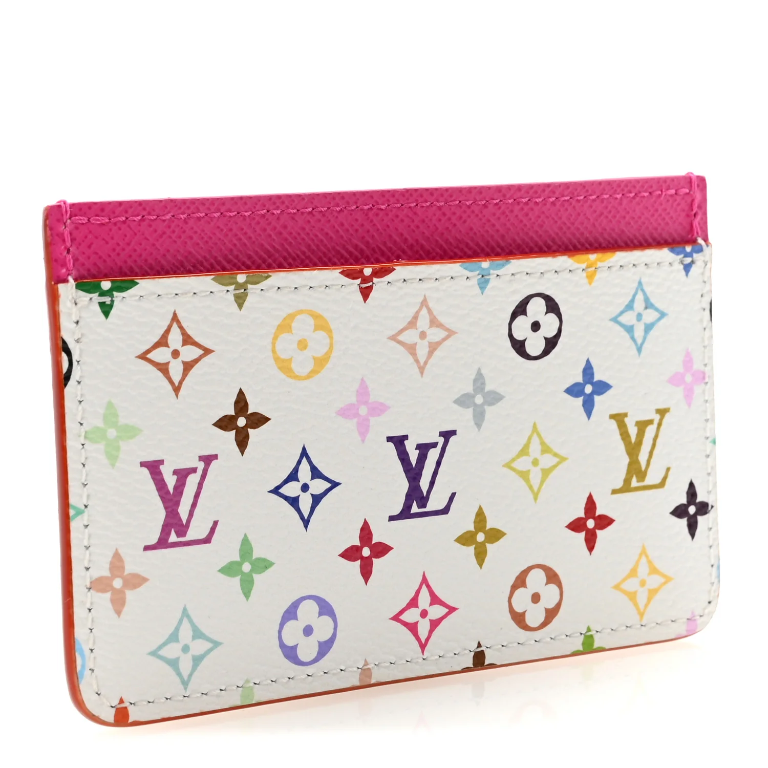 LV X TM Monogram Multicolor Card Holder Kawaii Pink - Image 3