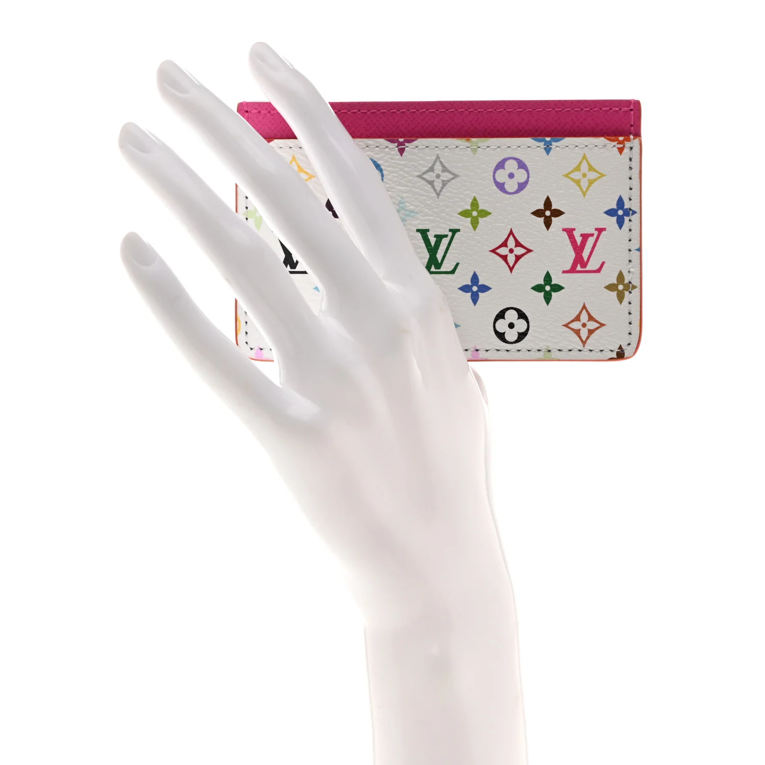 LV X TM Monogram Multicolor Card Holder Kawaii Pink - Image 2