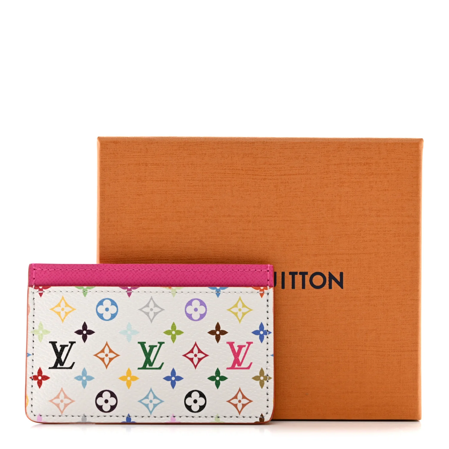 LV X TM Monogram Multicolor Card Holder Kawaii Pink - Image 7