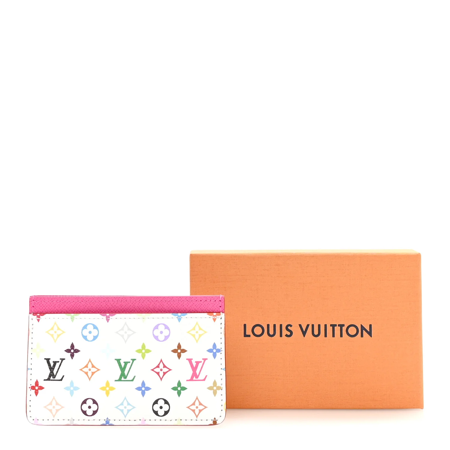 LV X TM Monogram Multicolor Card Holder Kawaii Pink - Image 7
