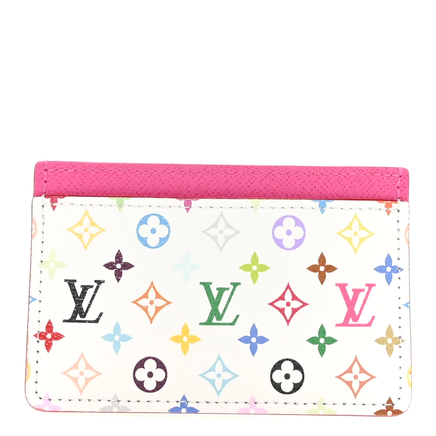 LV X TM Monogram Multicolor Card Holder Kawaii Pink