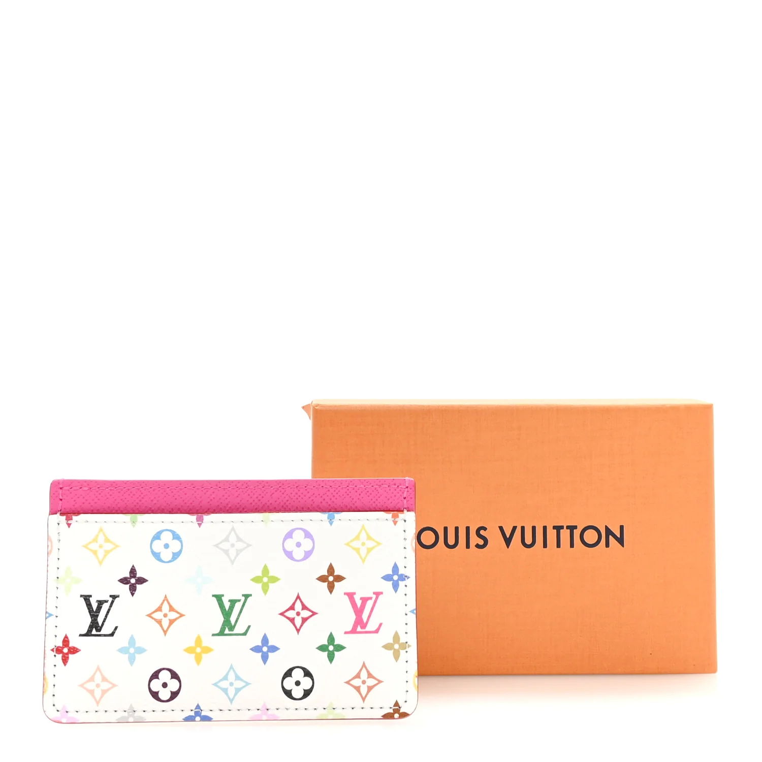 LV X TM Monogram Multicolor Card Holder Kawaii Pink - Image 7