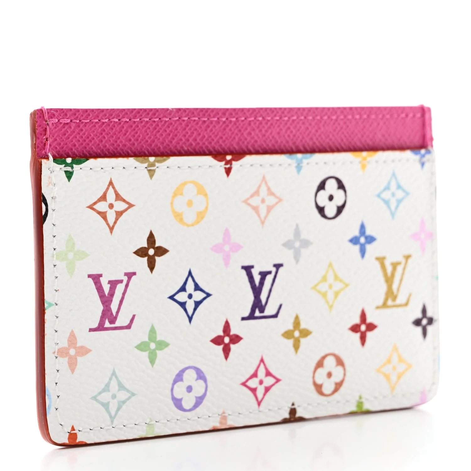 LV X TM Monogram Multicolor Card Holder Kawaii Pink - Image 3