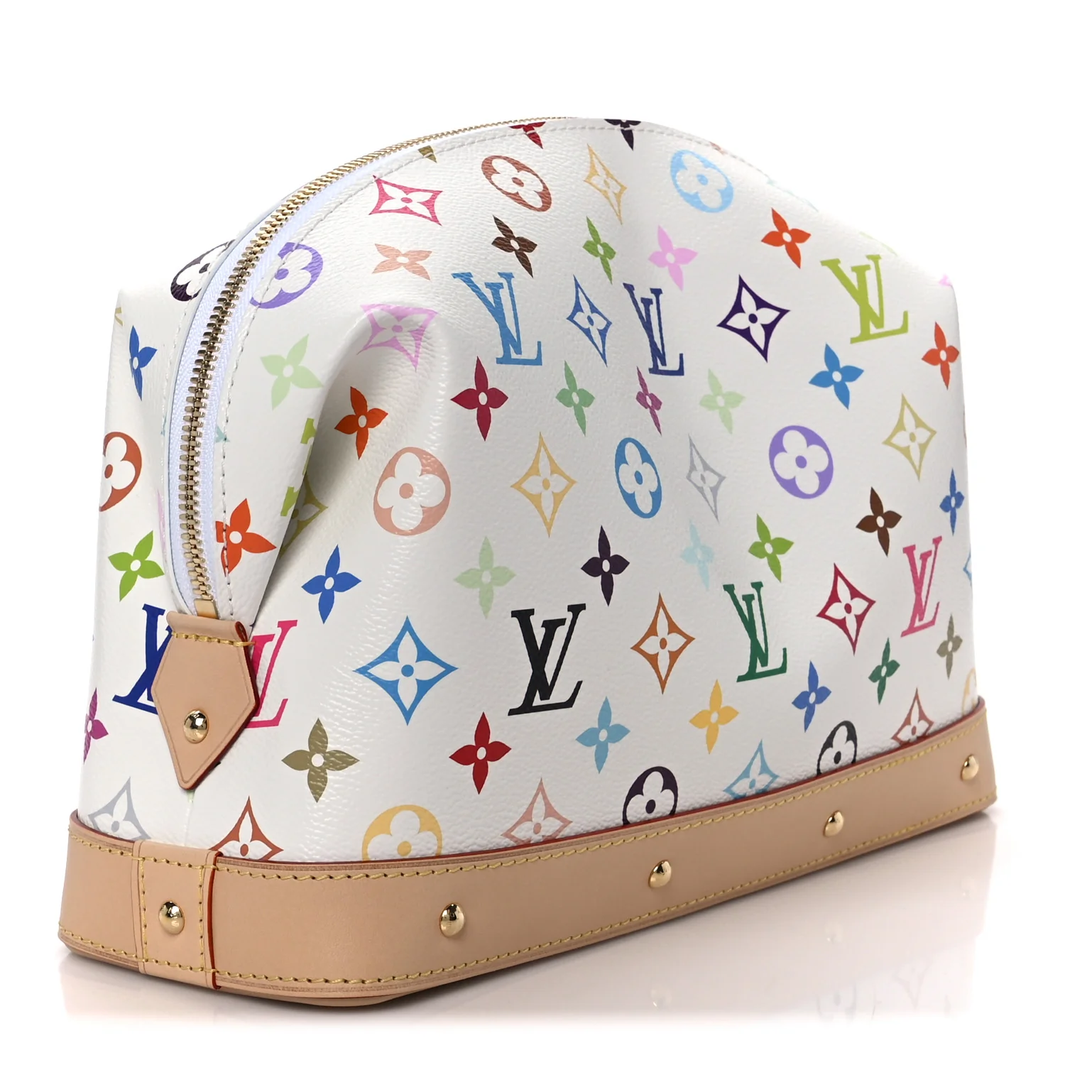 LV x TM Monogram Multicolor Cosmetic Pouch GM White - Image 3
