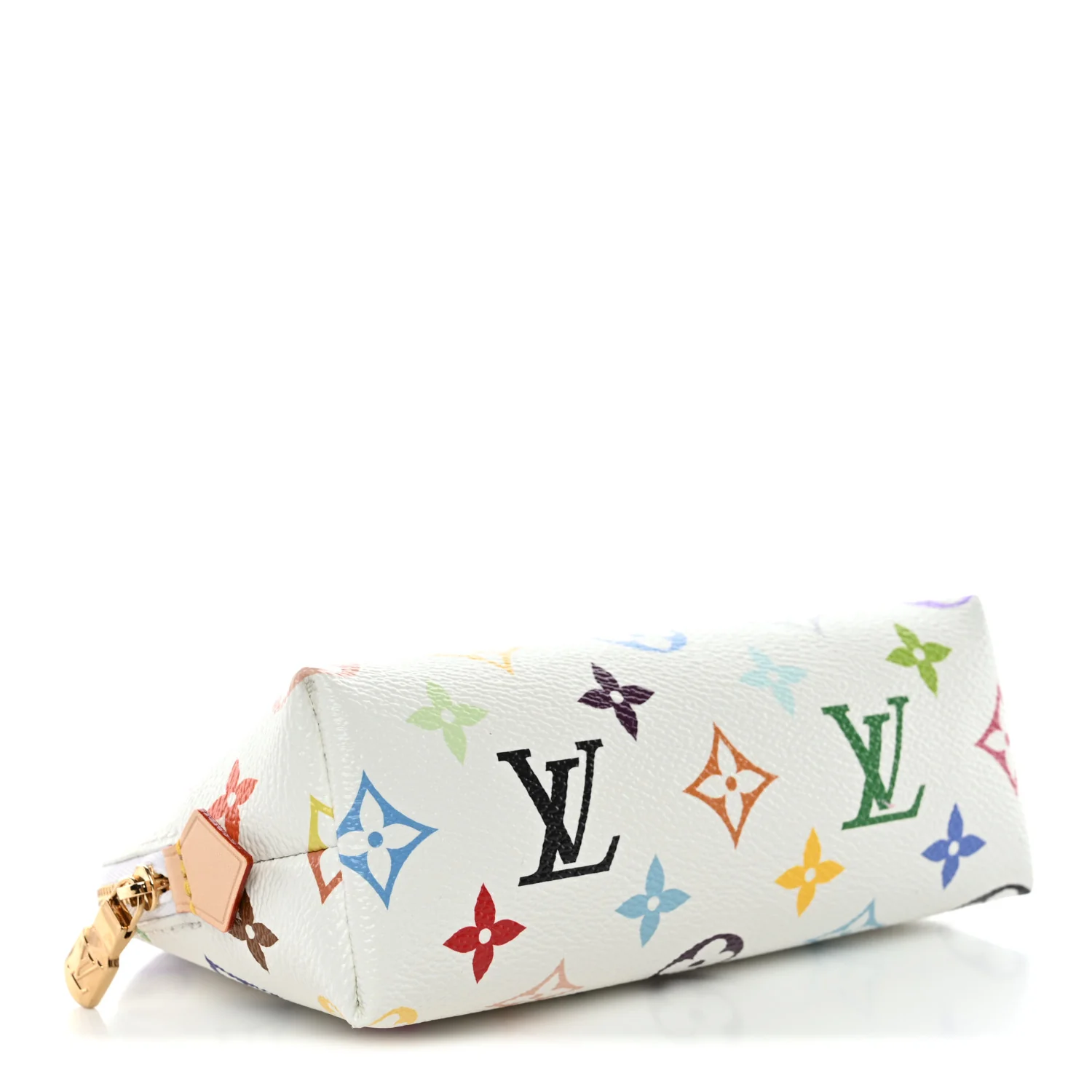 LV X TM Monogram Multicolor Cosmetic Pouch PM White - Image 4