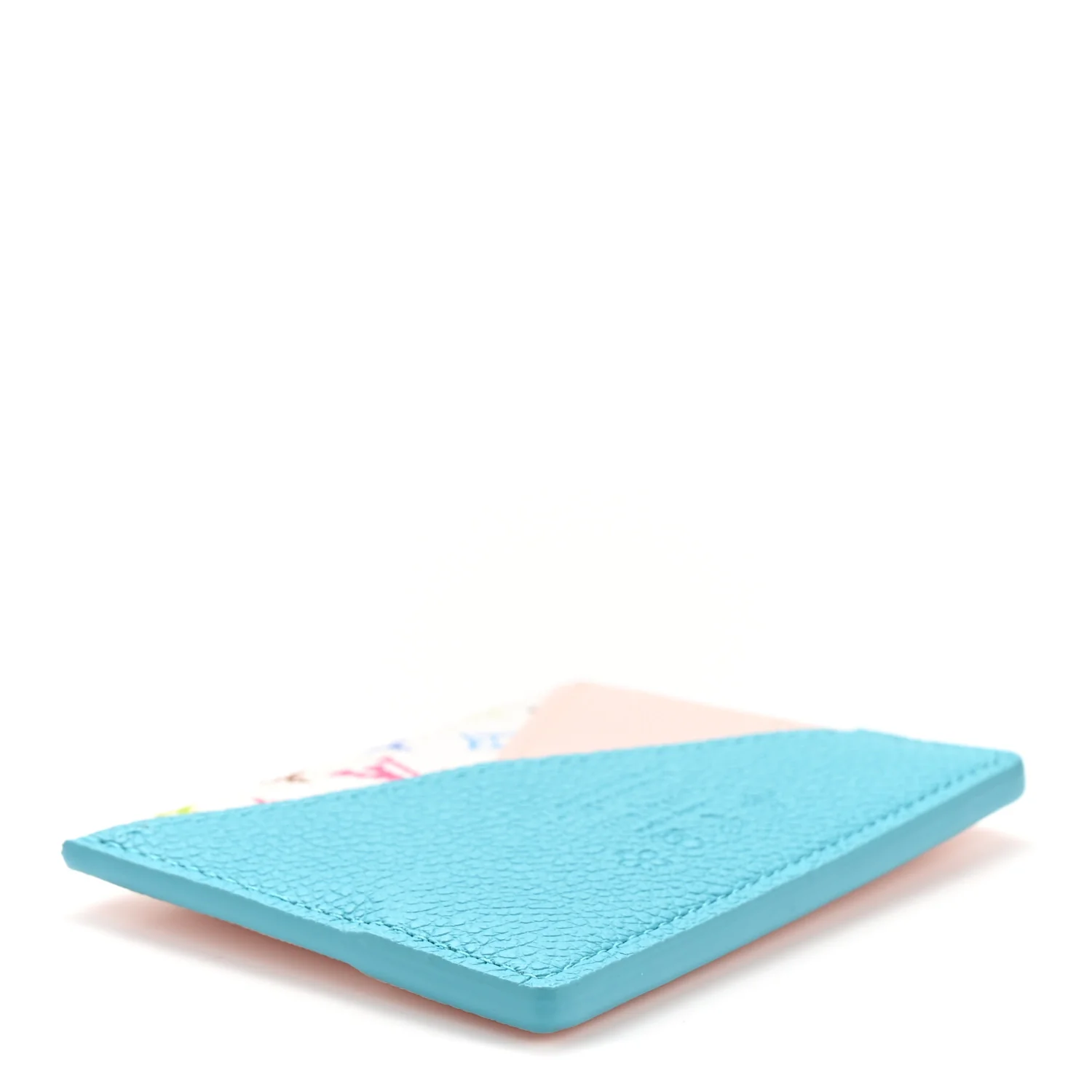 LV X TM Monogram Multicolor Criss-Cross Card Holder Kabira Blue Rose - Image 7
