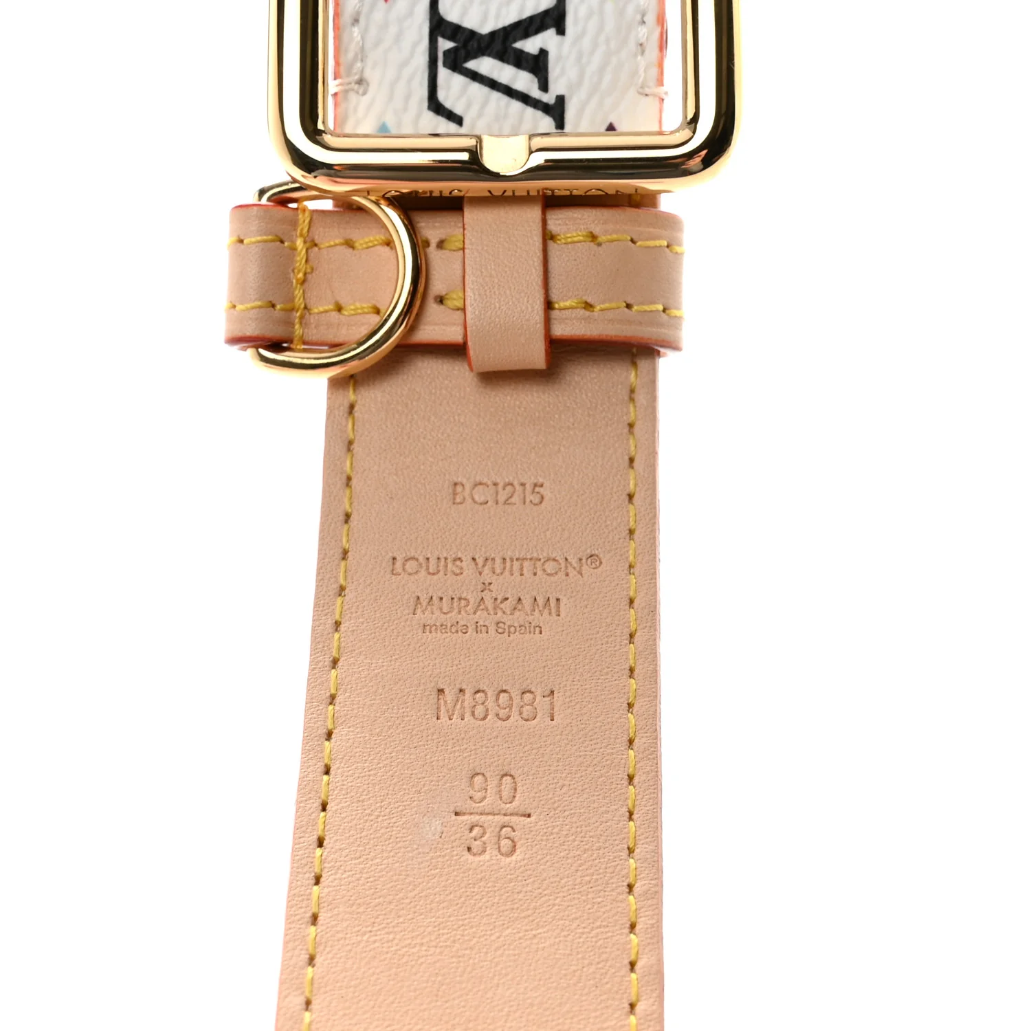 LV X TM Monogram Multicolor D Ring 90 36 Belt - Image 5