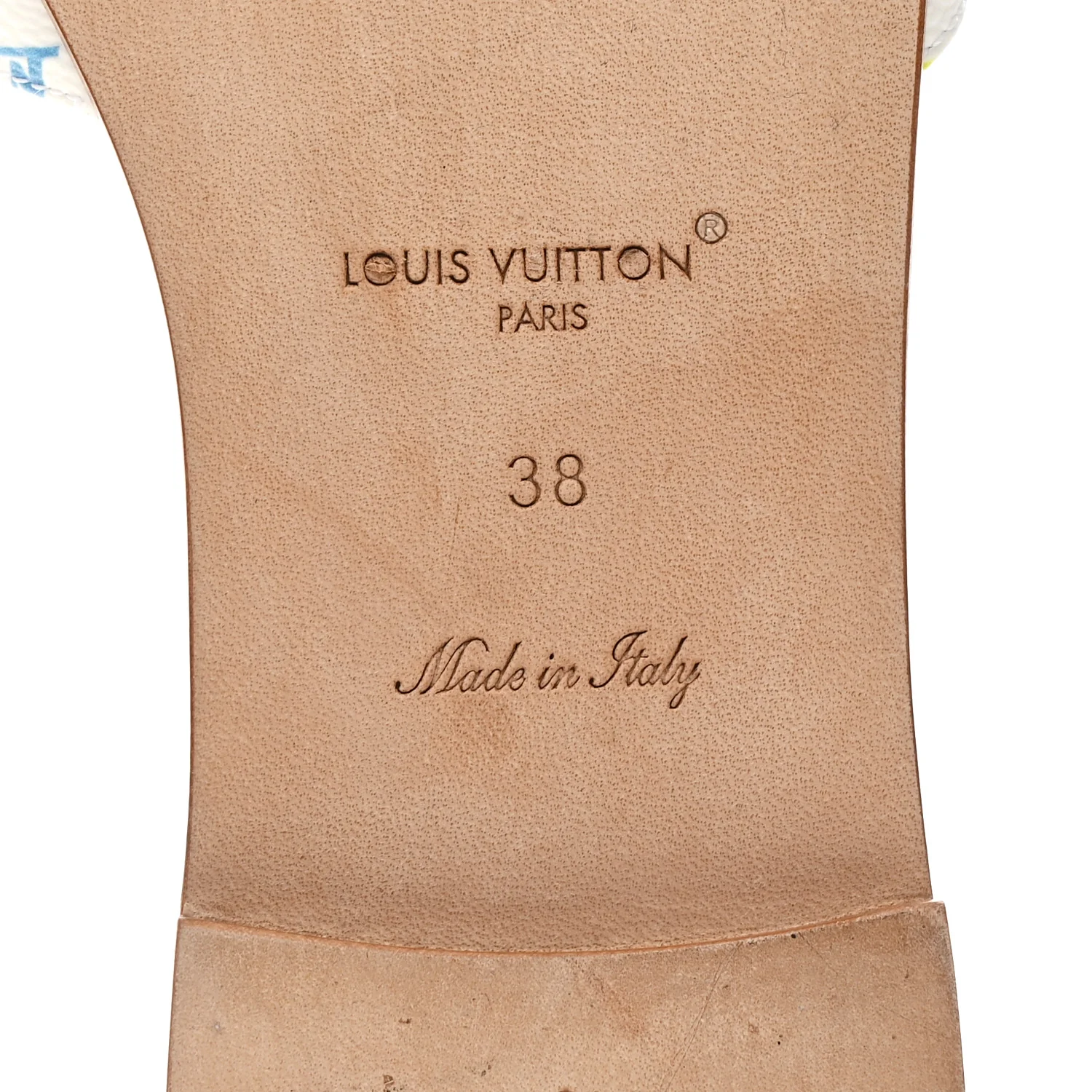 LV X TM Monogram Multicolor Frame Flat Mule Sandals 38 White Multicolor - Image 6
