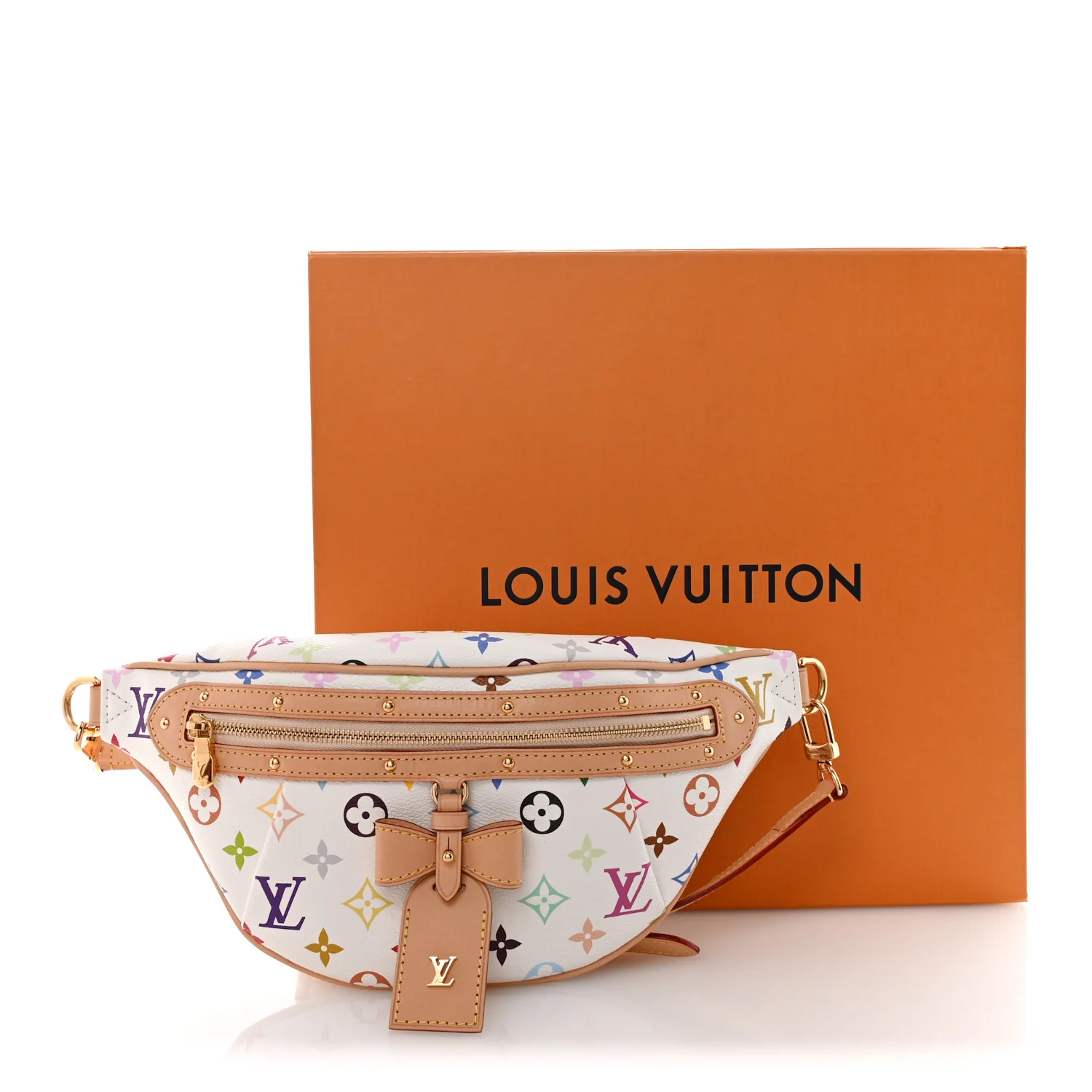 LV X TM Monogram Multicolor High Rise Bumbag White - Image 10