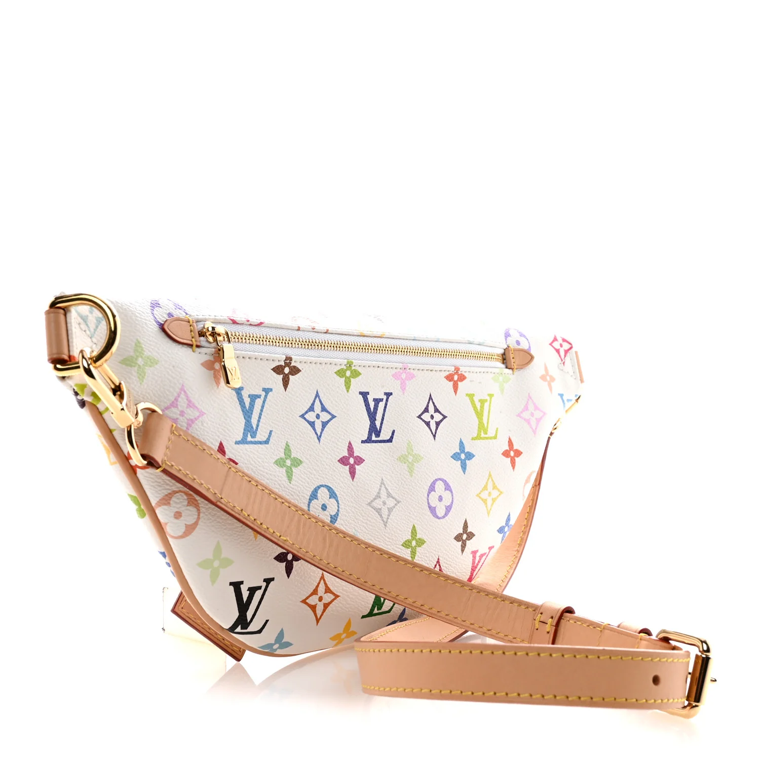LV X TM Monogram Multicolor High Rise Bumbag White - Image 3