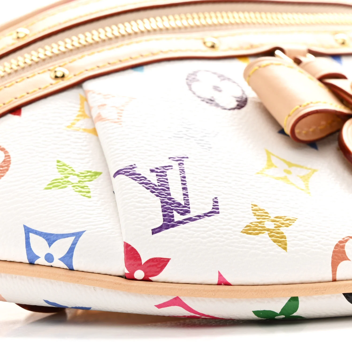 LV X TM Monogram Multicolor High Rise Bumbag White - Image 8