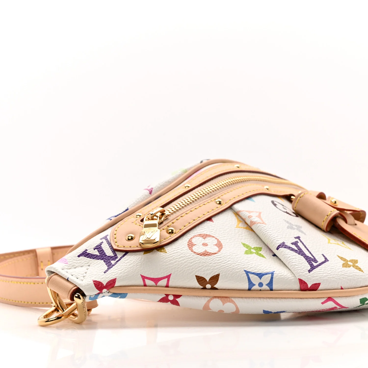 LV X TM Monogram Multicolor High Rise Bumbag White - Image 8