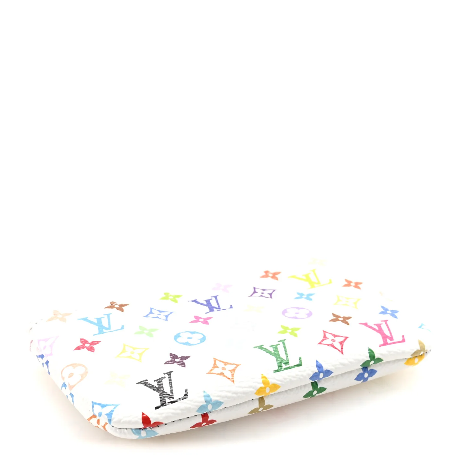 LV X TM Monogram Multicolor Key Pouch White - Image 4