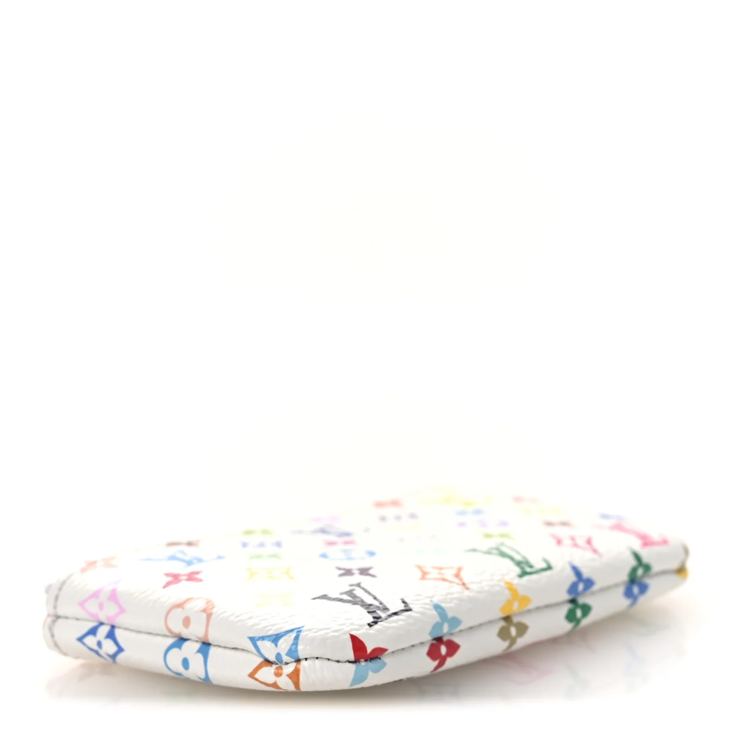 LV X TM Monogram Multicolor Key Pouch White - Image 5