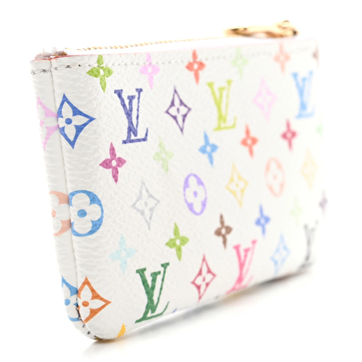 LV X TM Monogram Multicolor Key Pouch White - Image 3