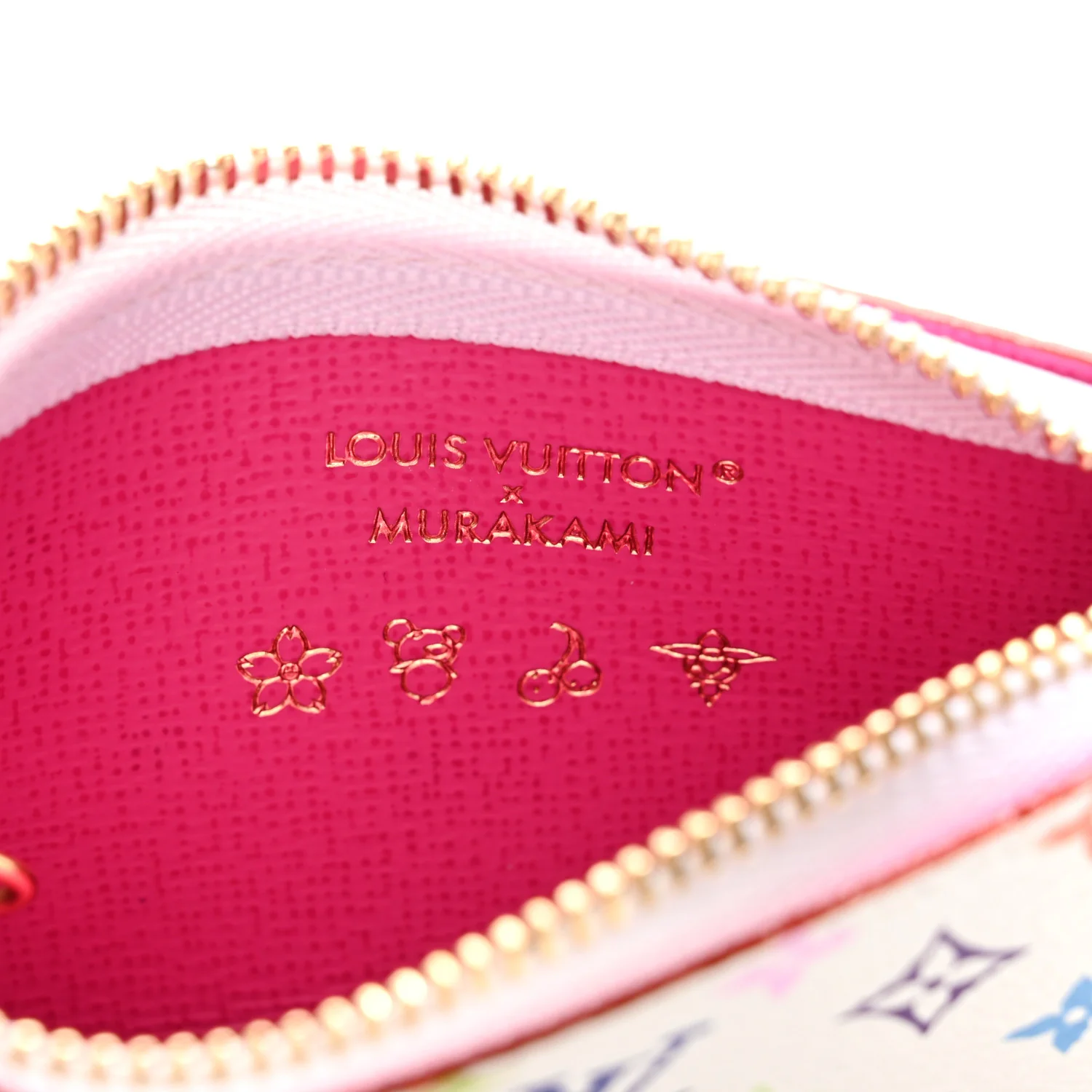 LV X TM Monogram Multicolor Key Pouch White - Image 6