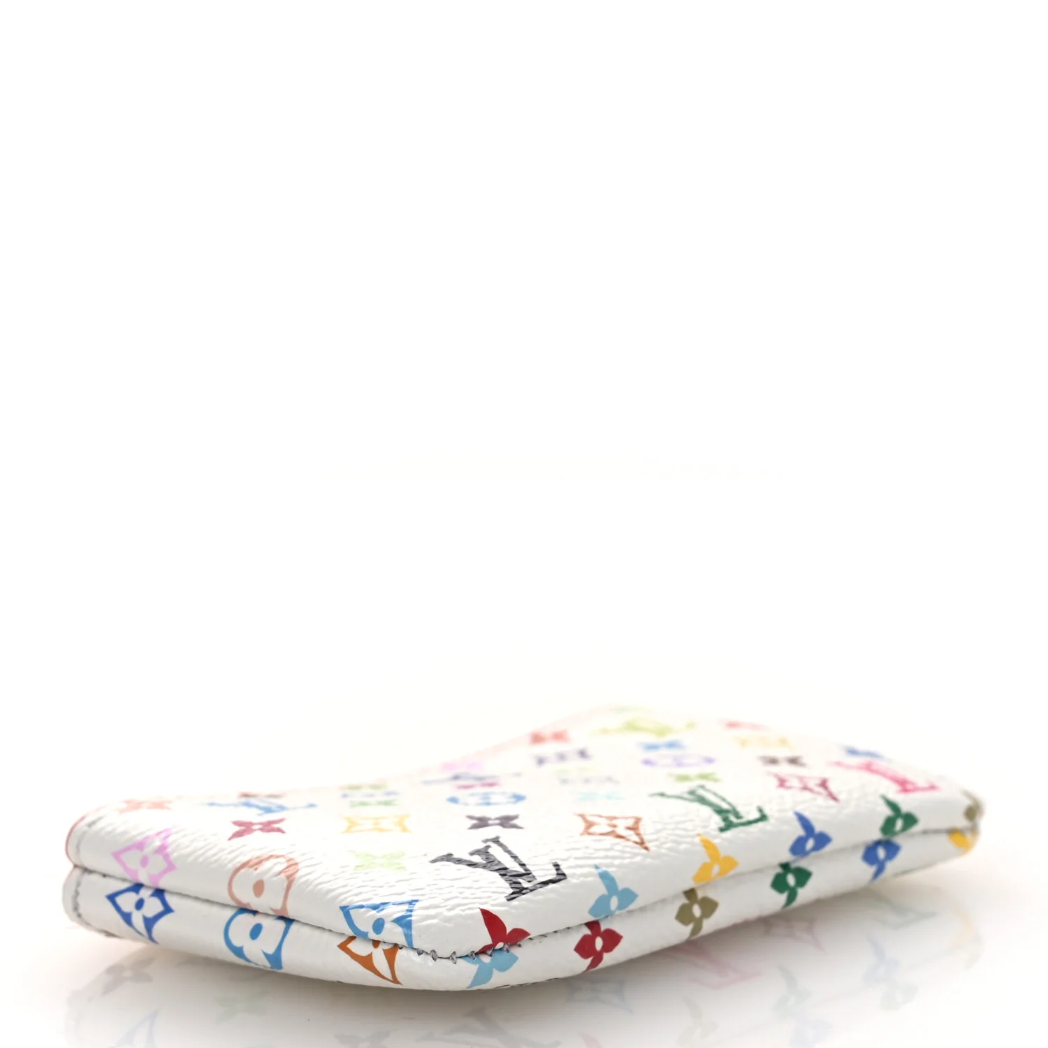 LV X TM Monogram Multicolor Key Pouch White - Image 5