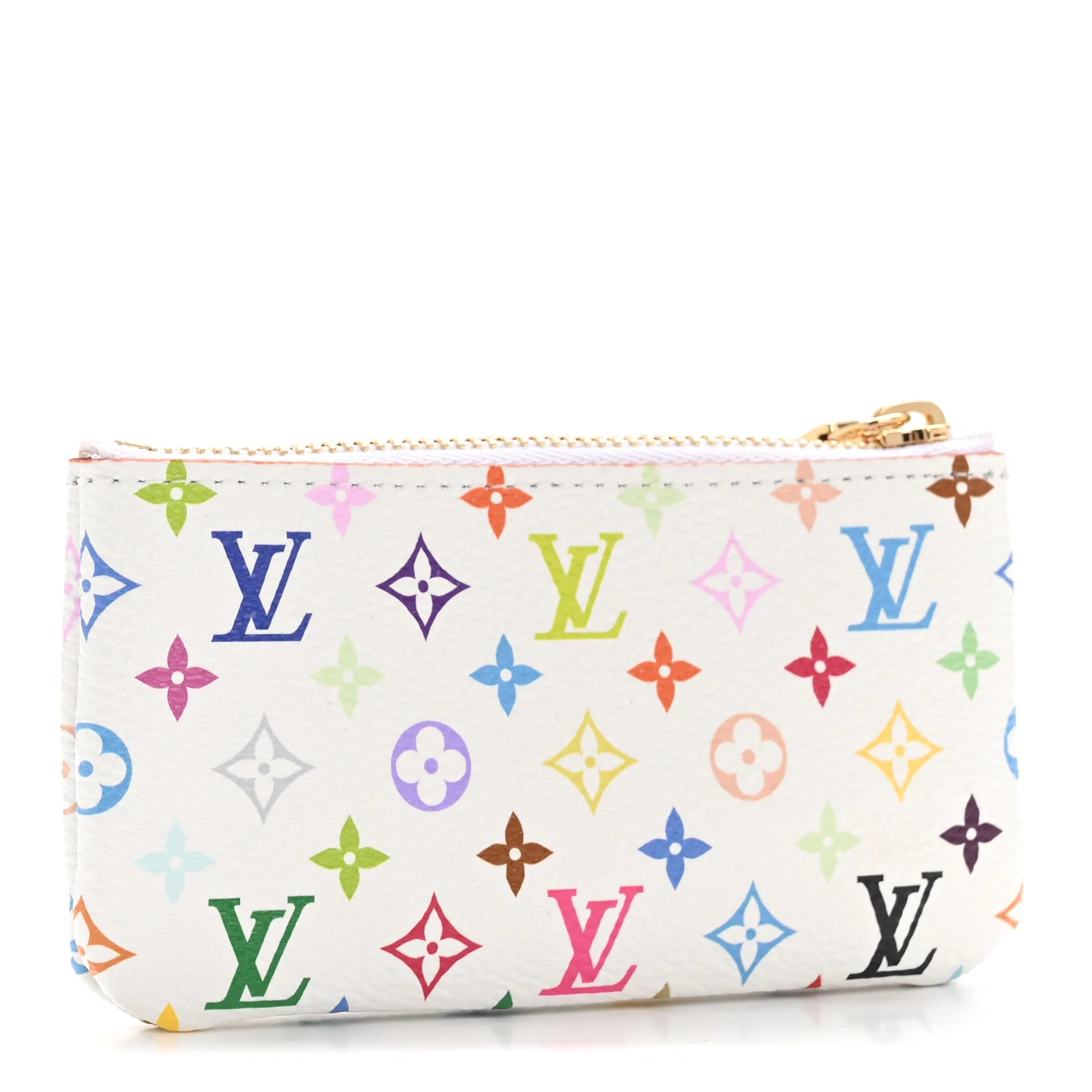 LV X TM Monogram Multicolor Key Pouch White - Image 6