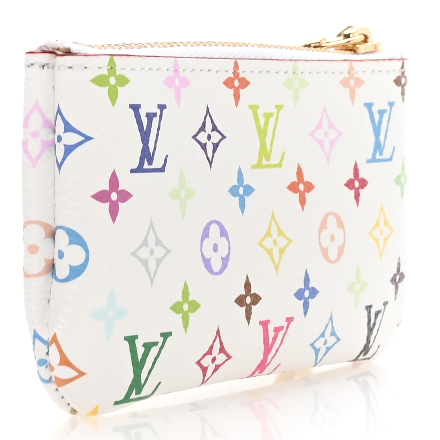 LV X TM Monogram Multicolor Key Pouch White - Image 3