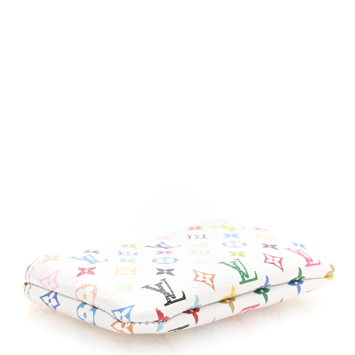 LV X TM Monogram Multicolor Key Pouch White - Image 4