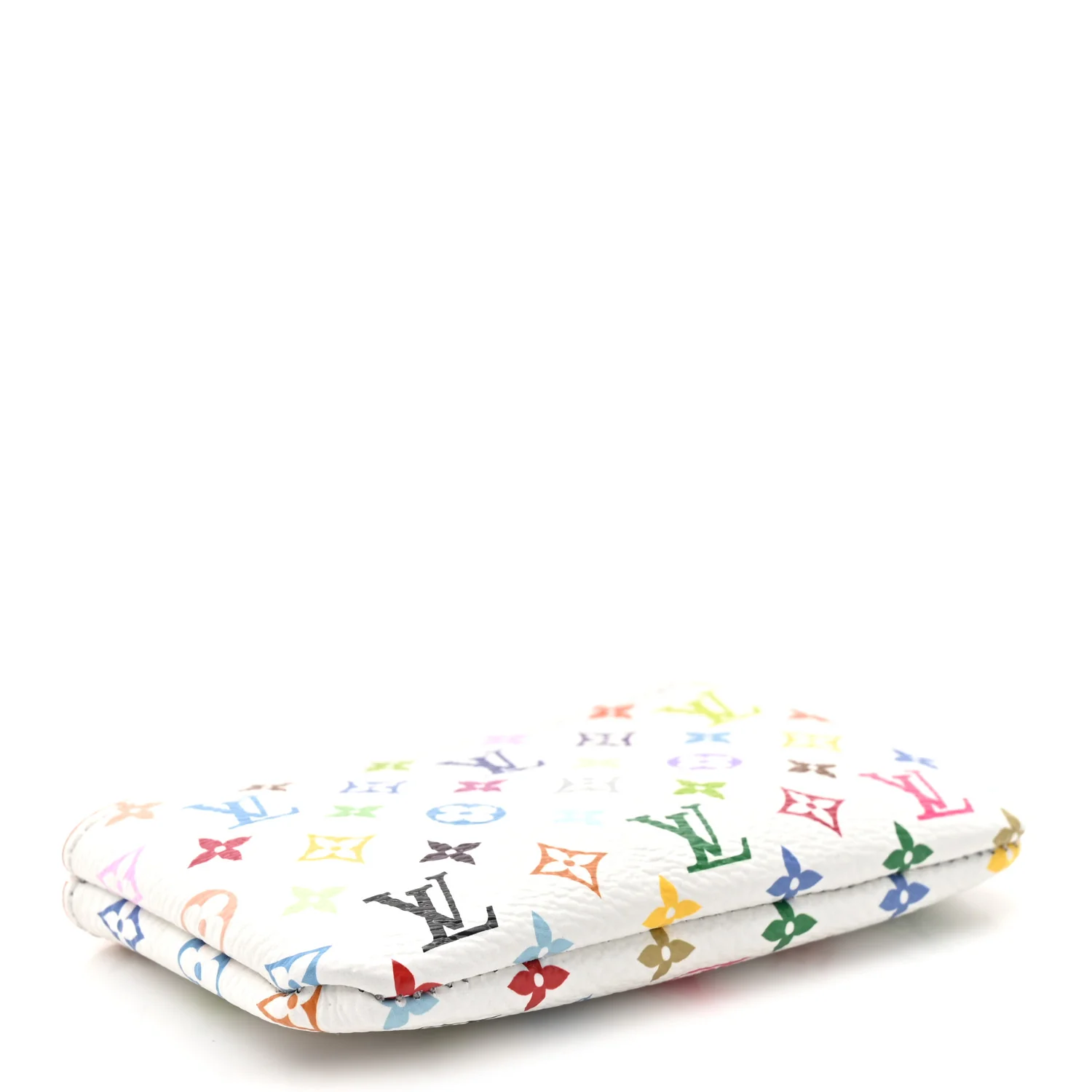 LV X TM Monogram Multicolor Key Pouch White - Image 4