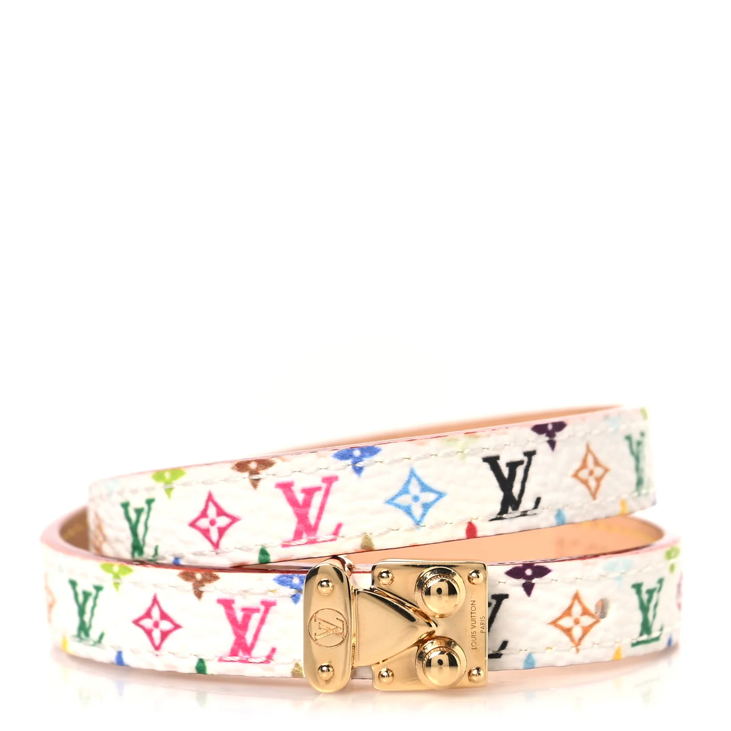 LV X TM Monogram Multicolor LV Signature Bracelet 17 White