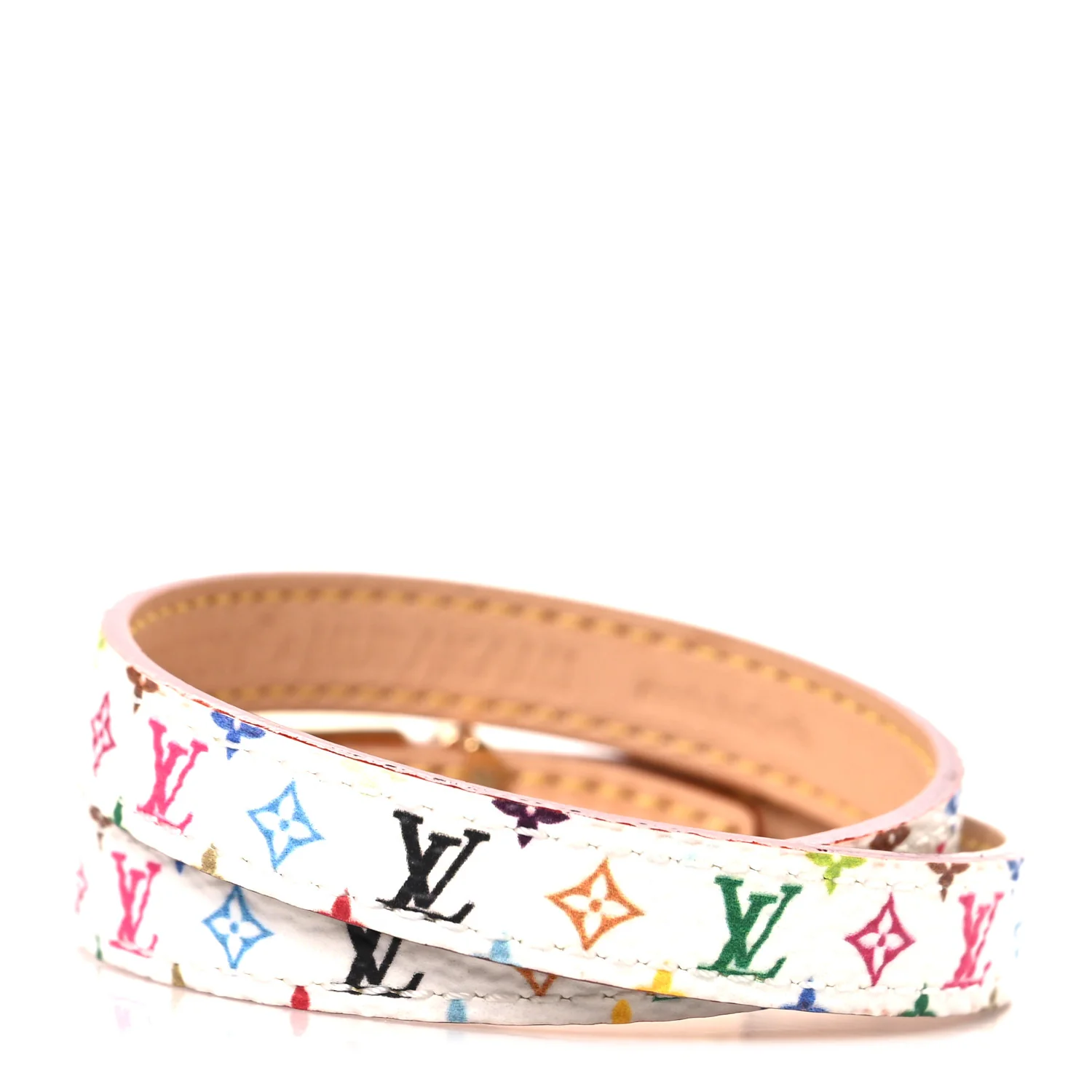 LV X TM Monogram Multicolor LV Signature Bracelet 17 White - Image 3