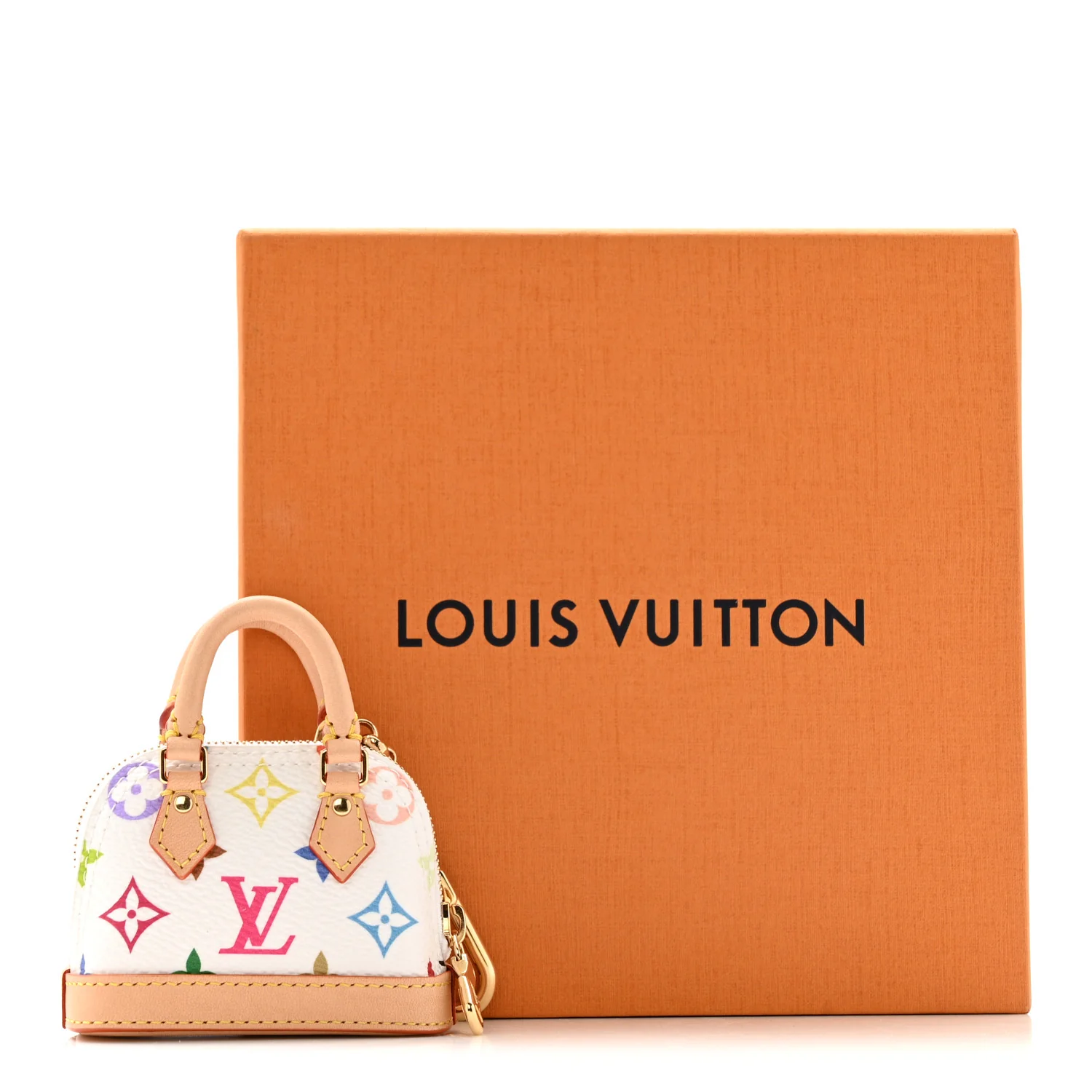 LV x TM Monogram Multicolor Micro Alma Bag Charm White - Image 5