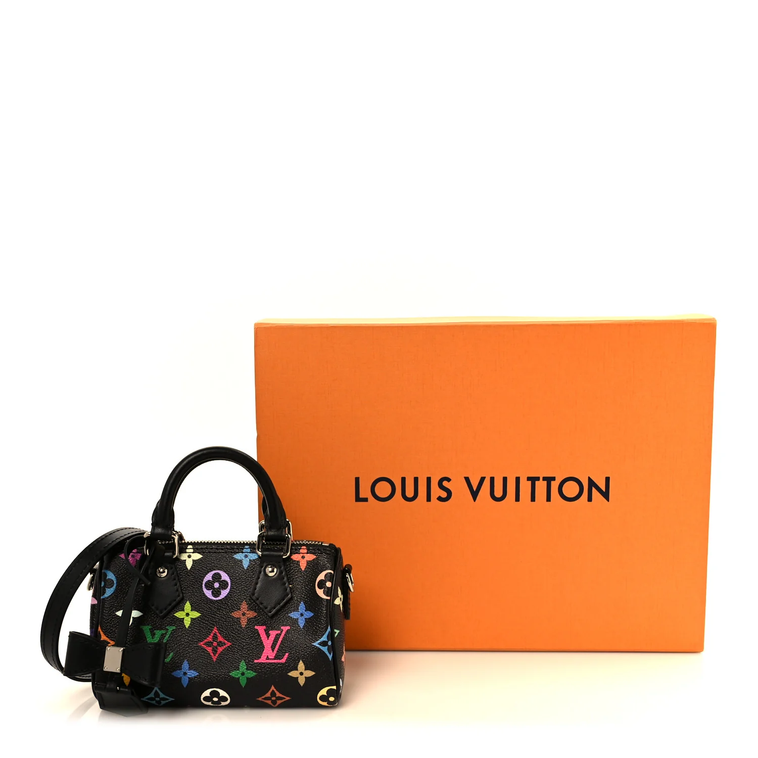 LV X TM Monogram Multicolor Nano Speedy Black - Image 11