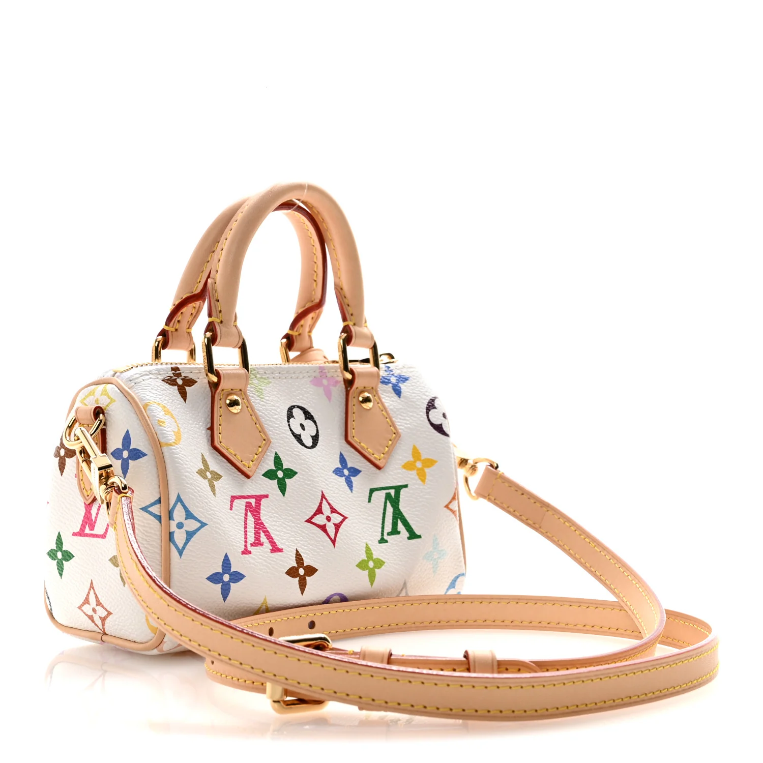 LV X TM Monogram Multicolor Nano Speedy White - Image 3