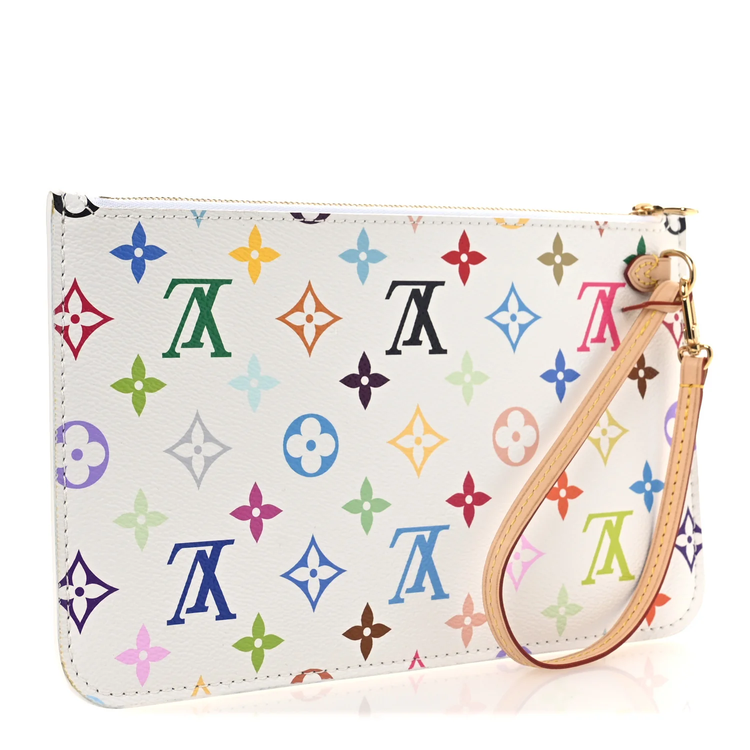LV X TM Monogram Multicolor Neverfull MM Pochette White - Image 3