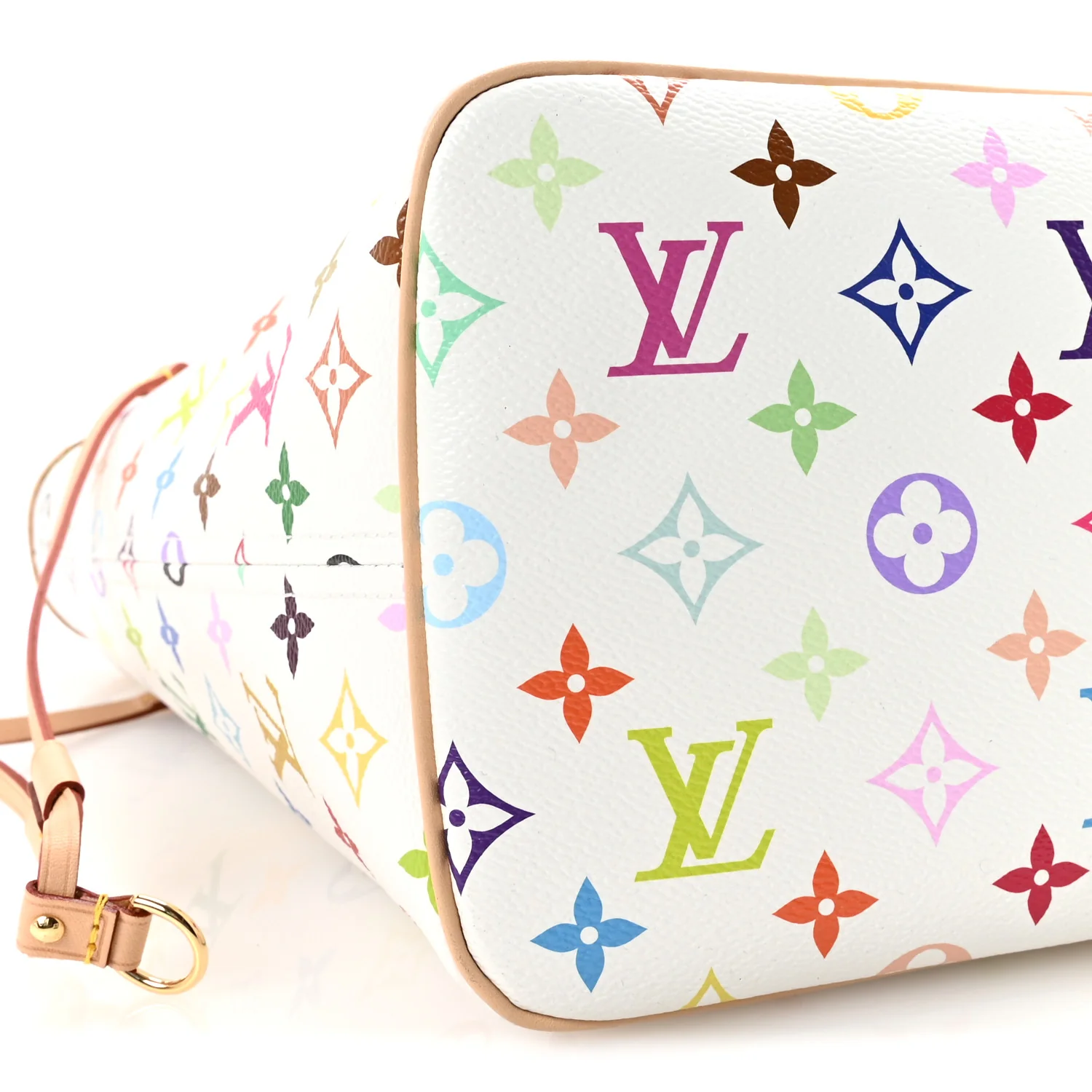 LV X TM Monogram Multicolor Neverfull MM White - Image 8