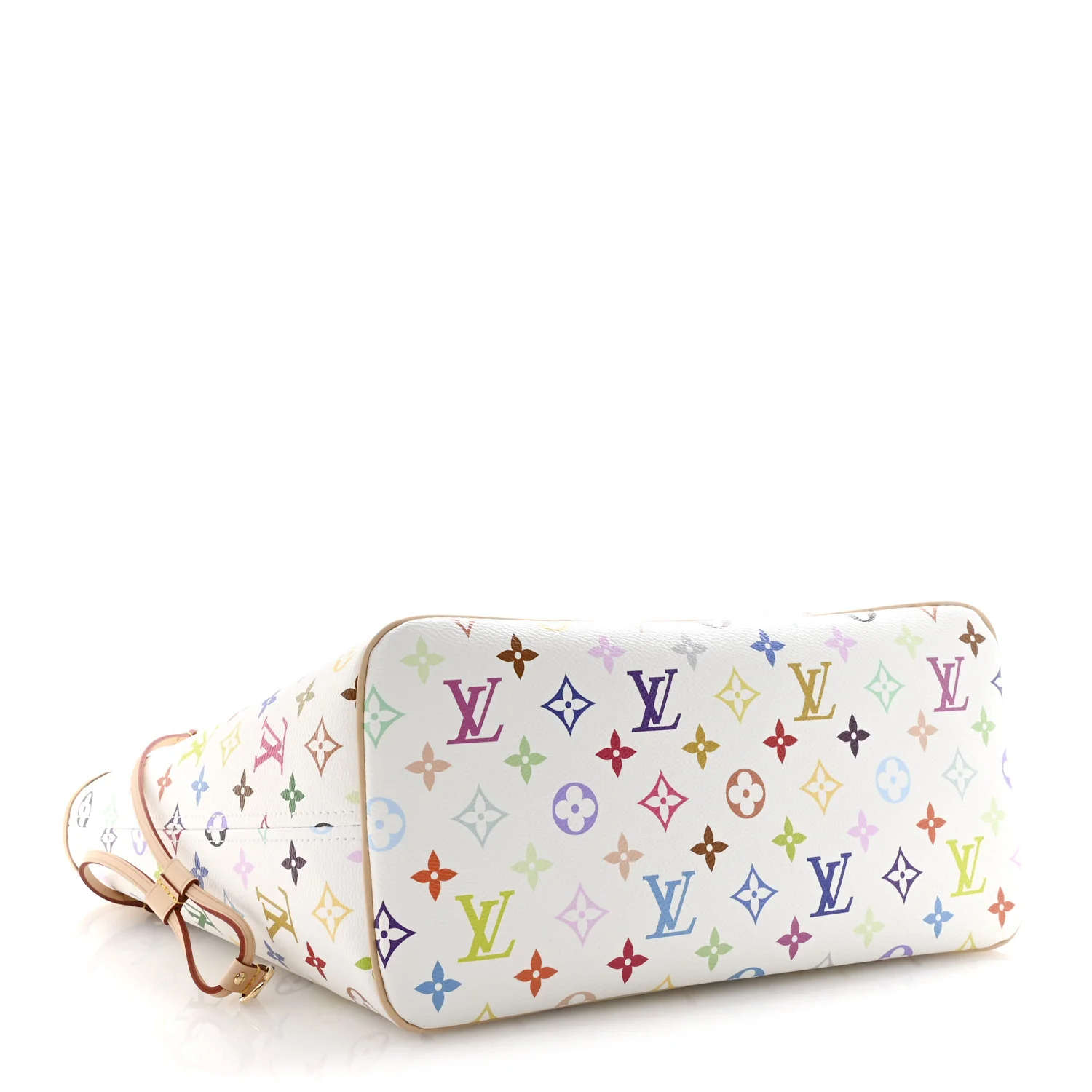 LV x TM Monogram Multicolor Neverfull MM White - Image 5