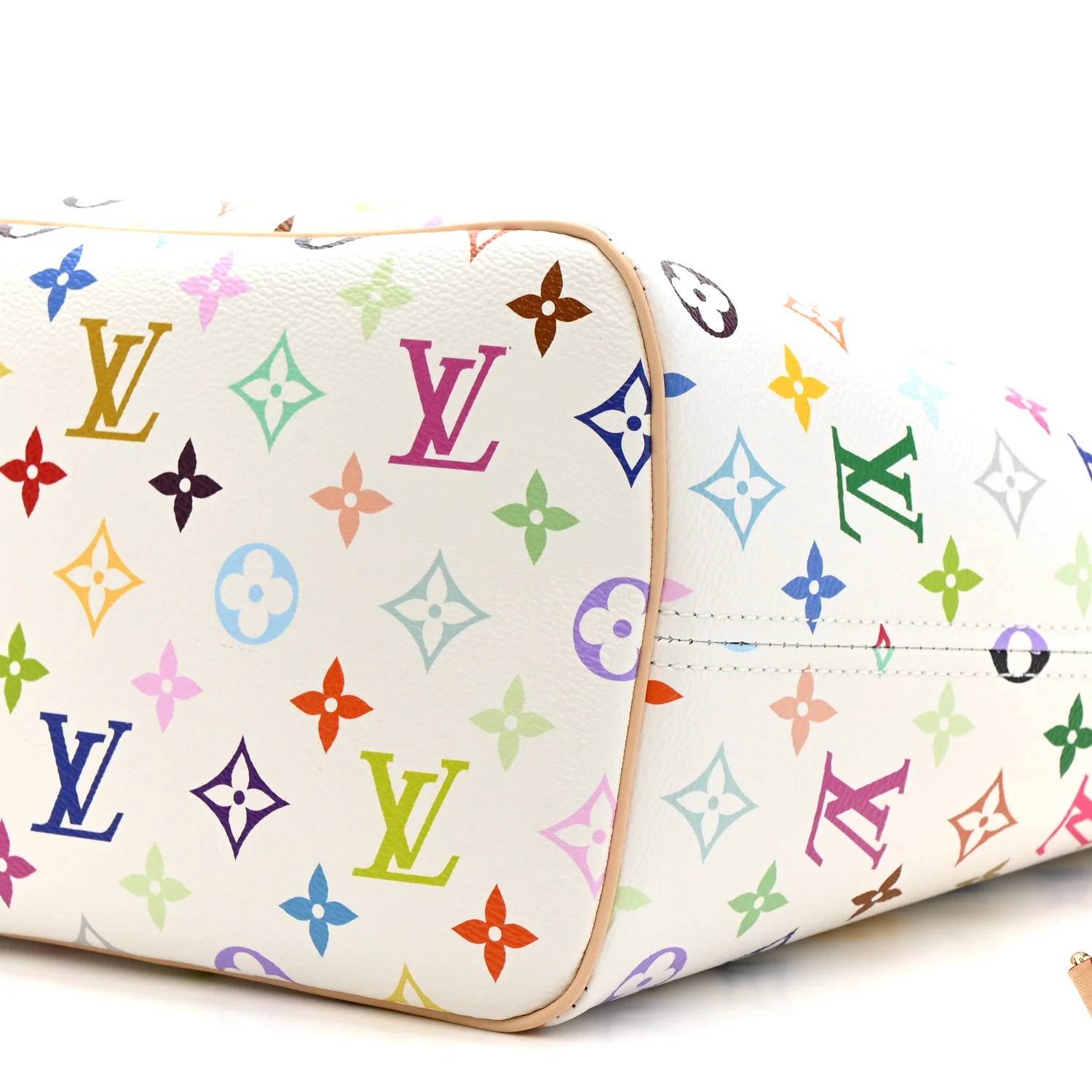 LV X TM Monogram Multicolor Neverfull MM White - Image 10