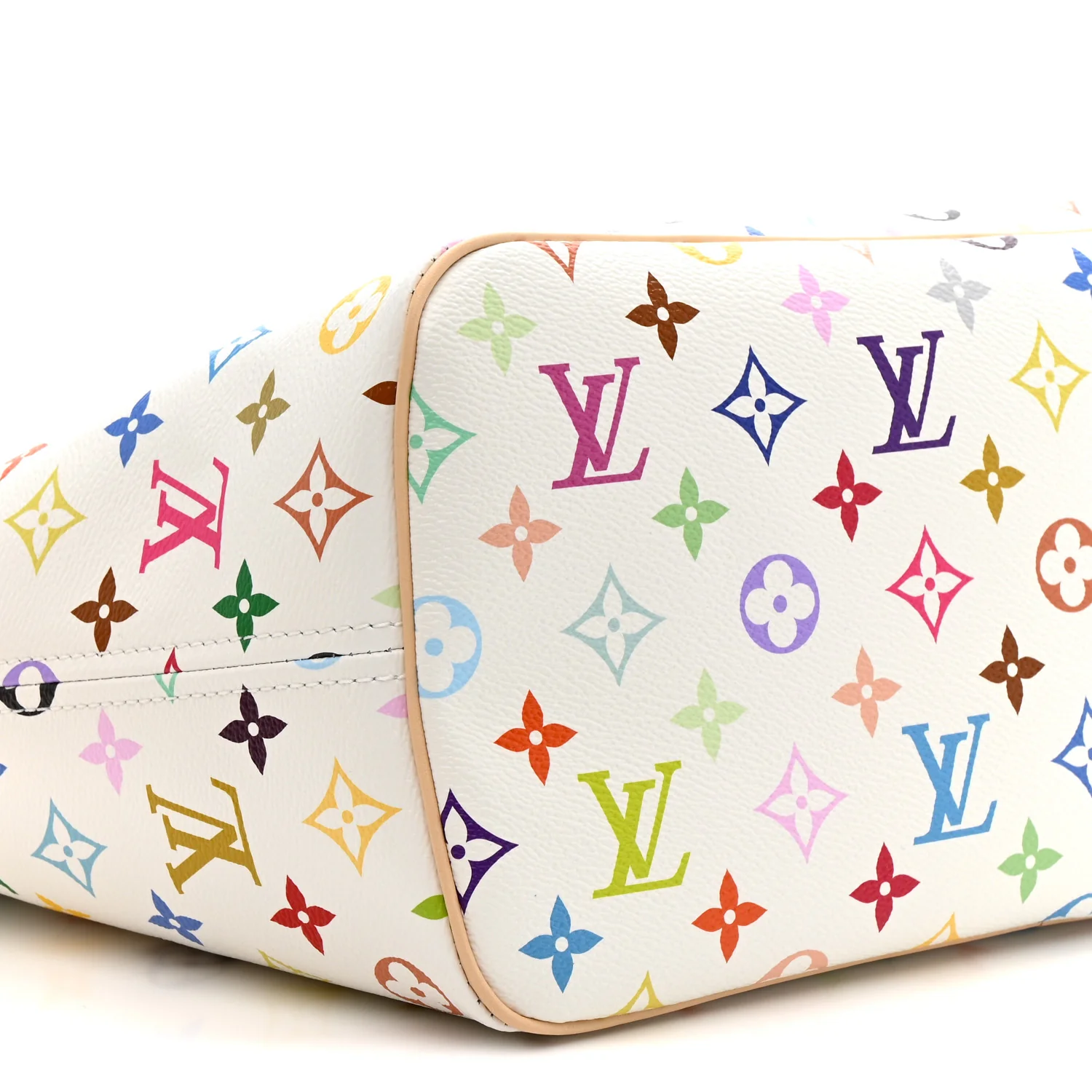 LV X TM Monogram Multicolor Neverfull MM White - Image 9