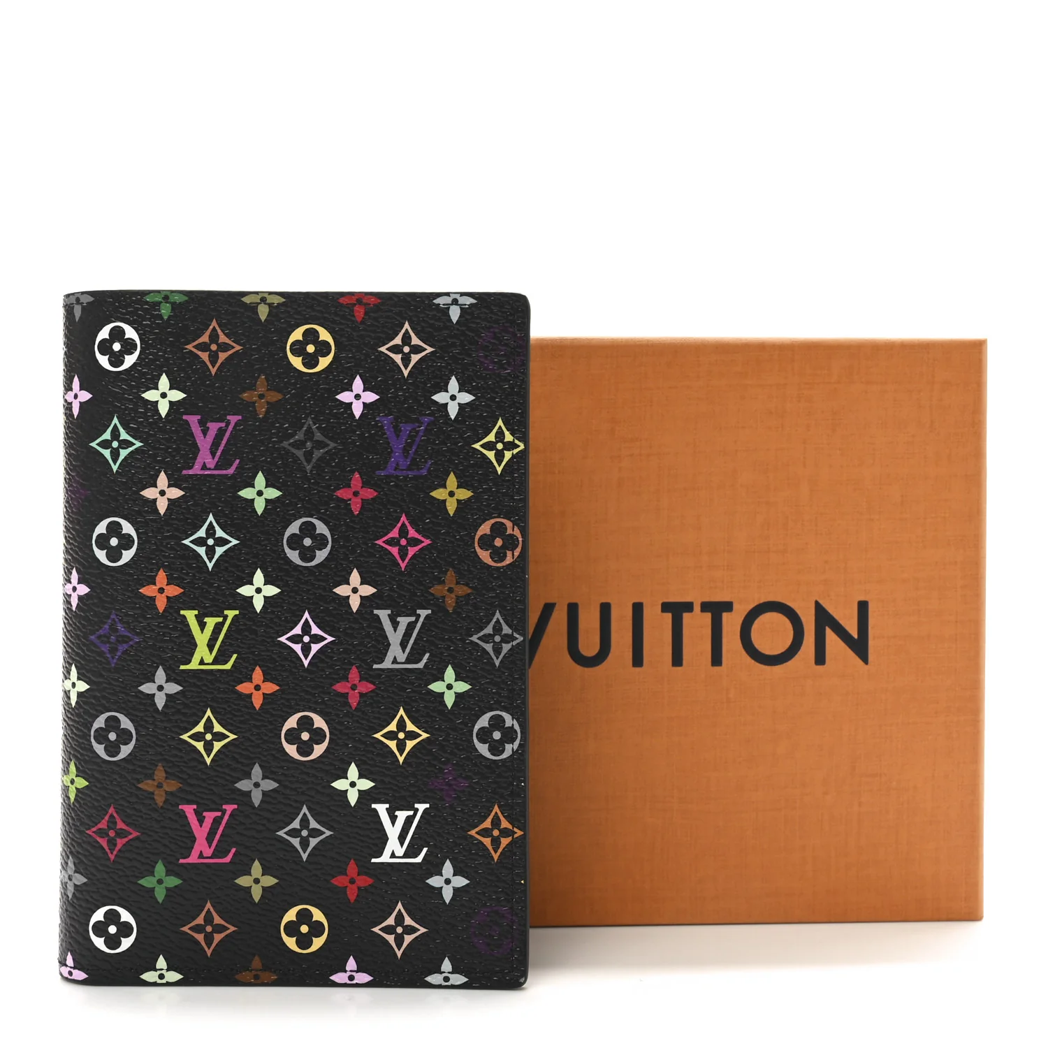 LV X TM Monogram Multicolor Passport Cover Black - Image 7